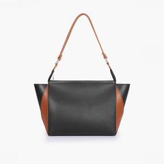 Black and brown trio twist handbag