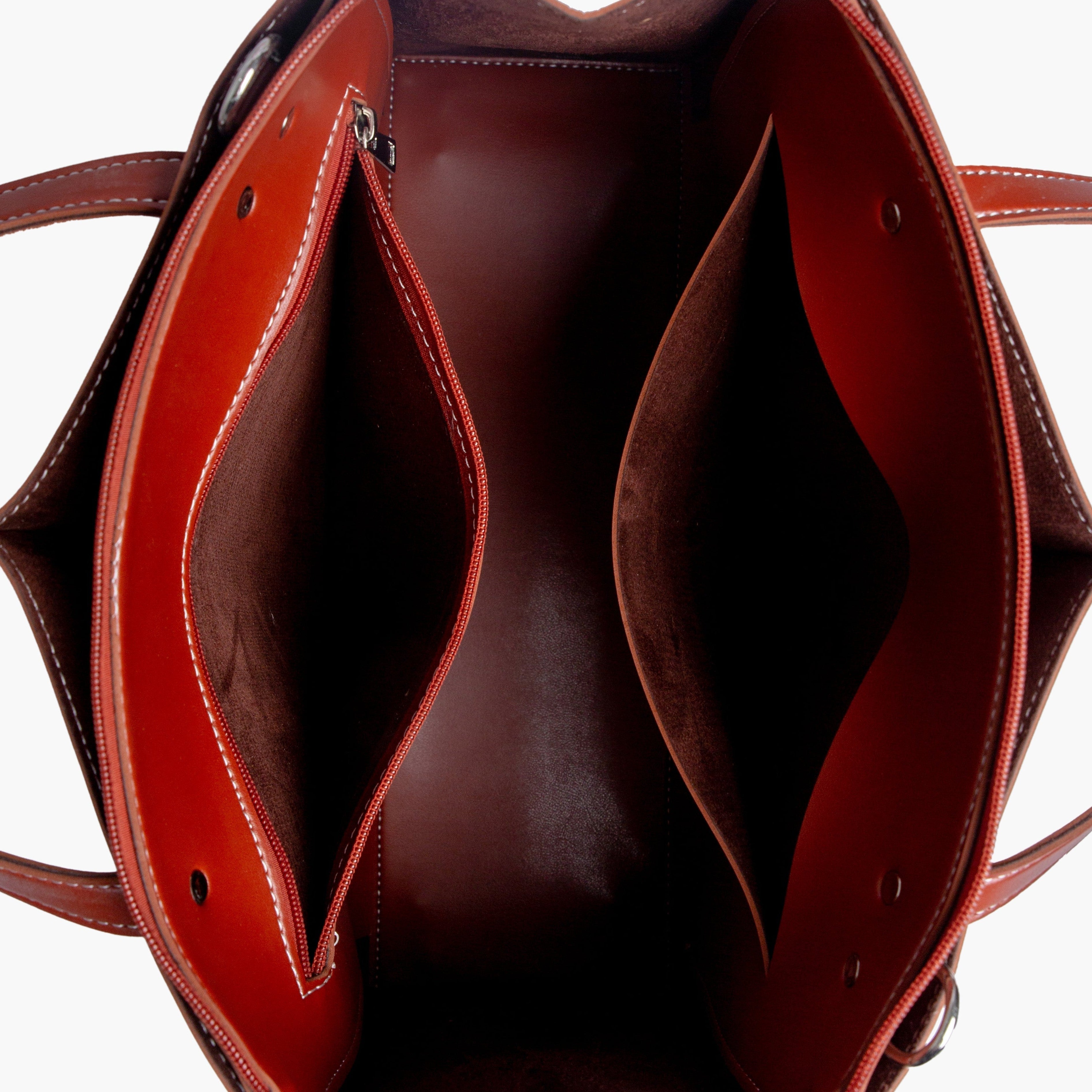 Rust work tote bag