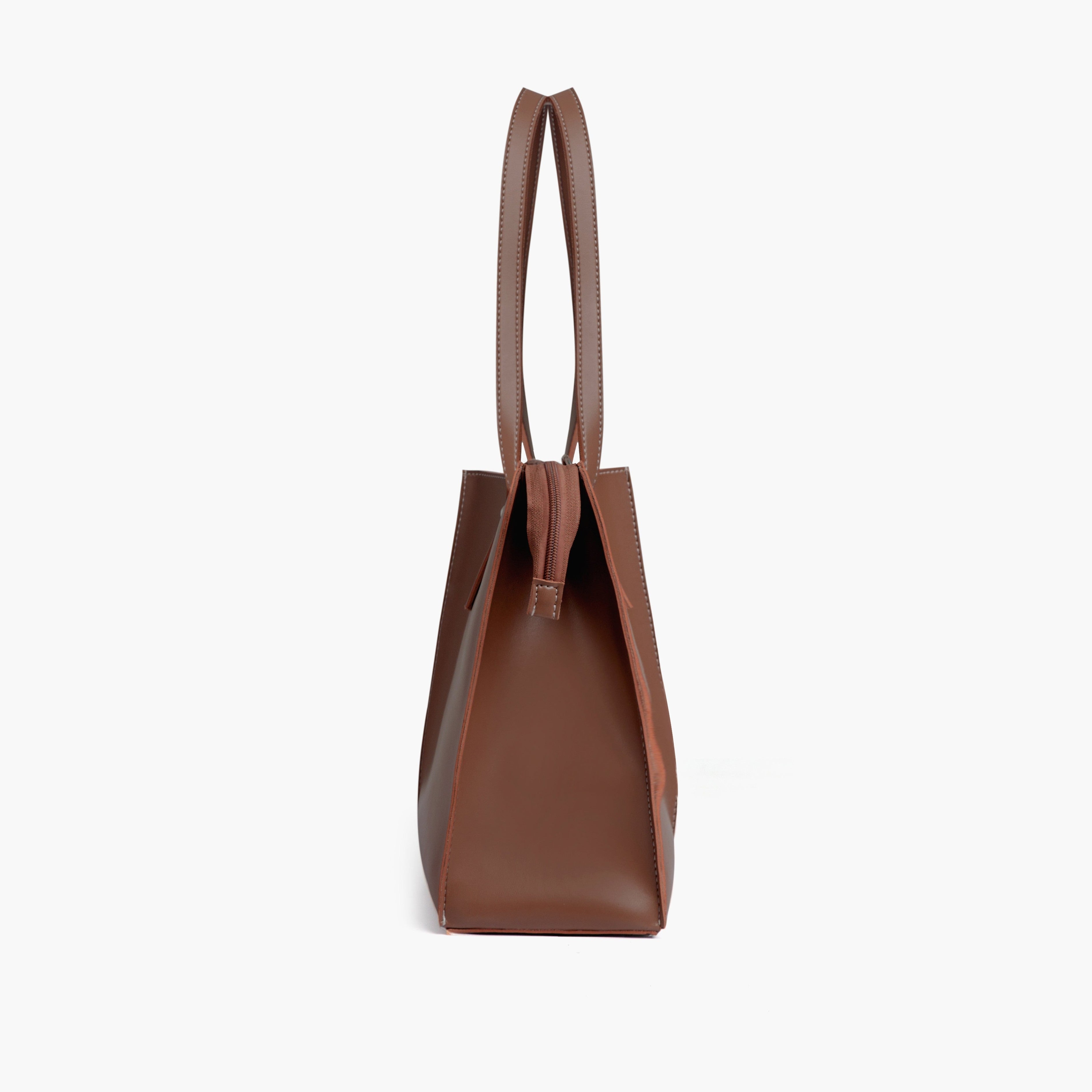 Brown work tote bag