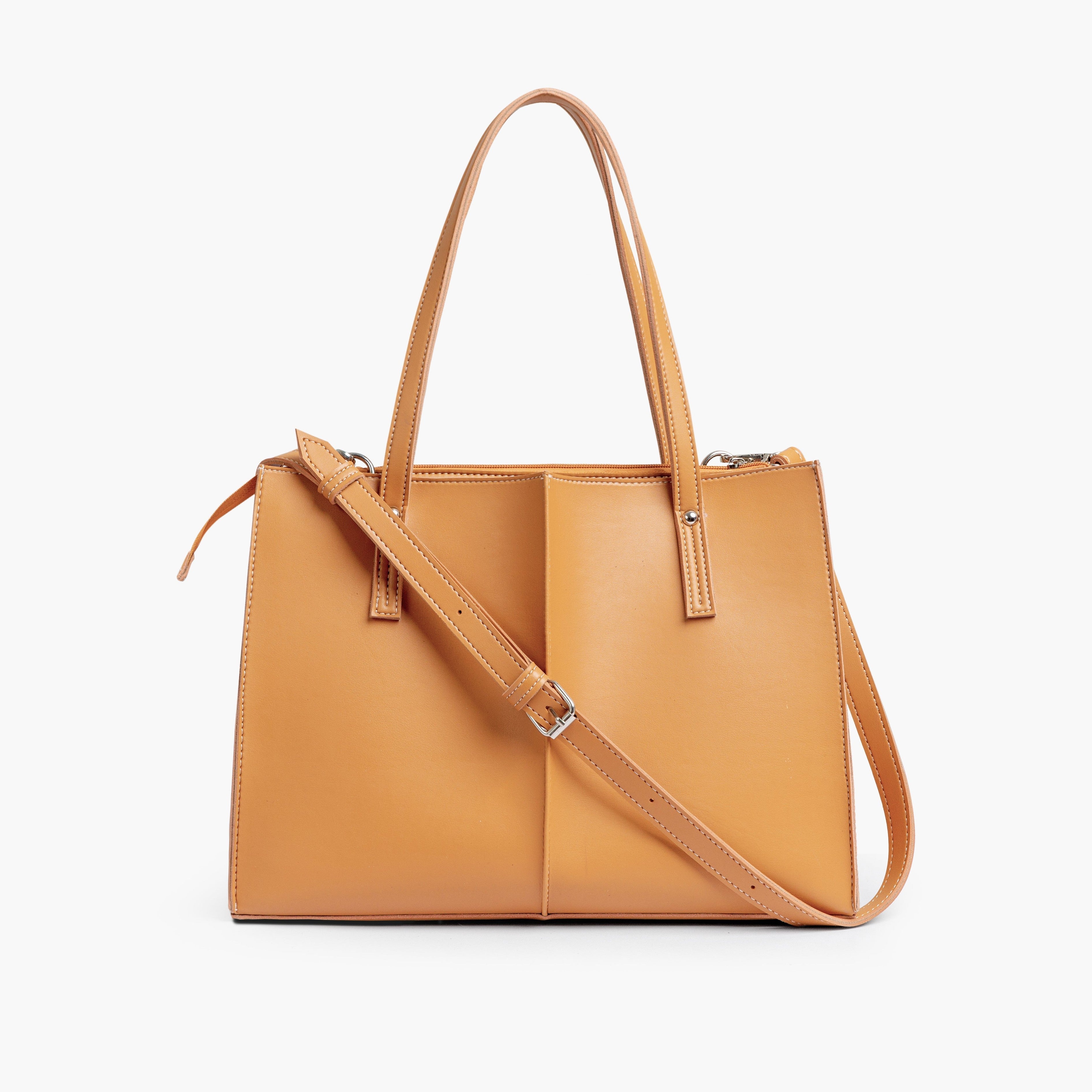 Mustard work tote bag