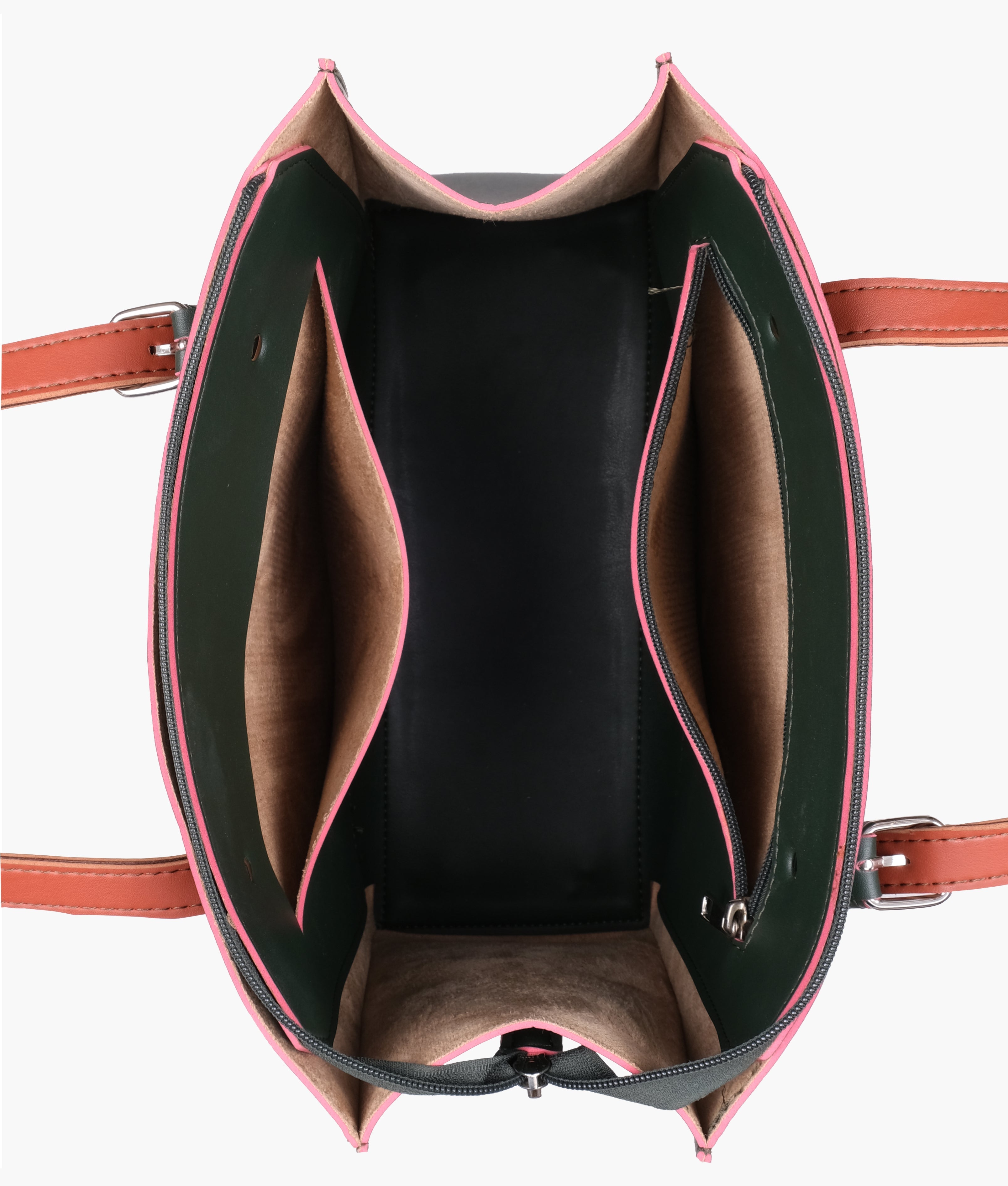 Army green satchel tote bag