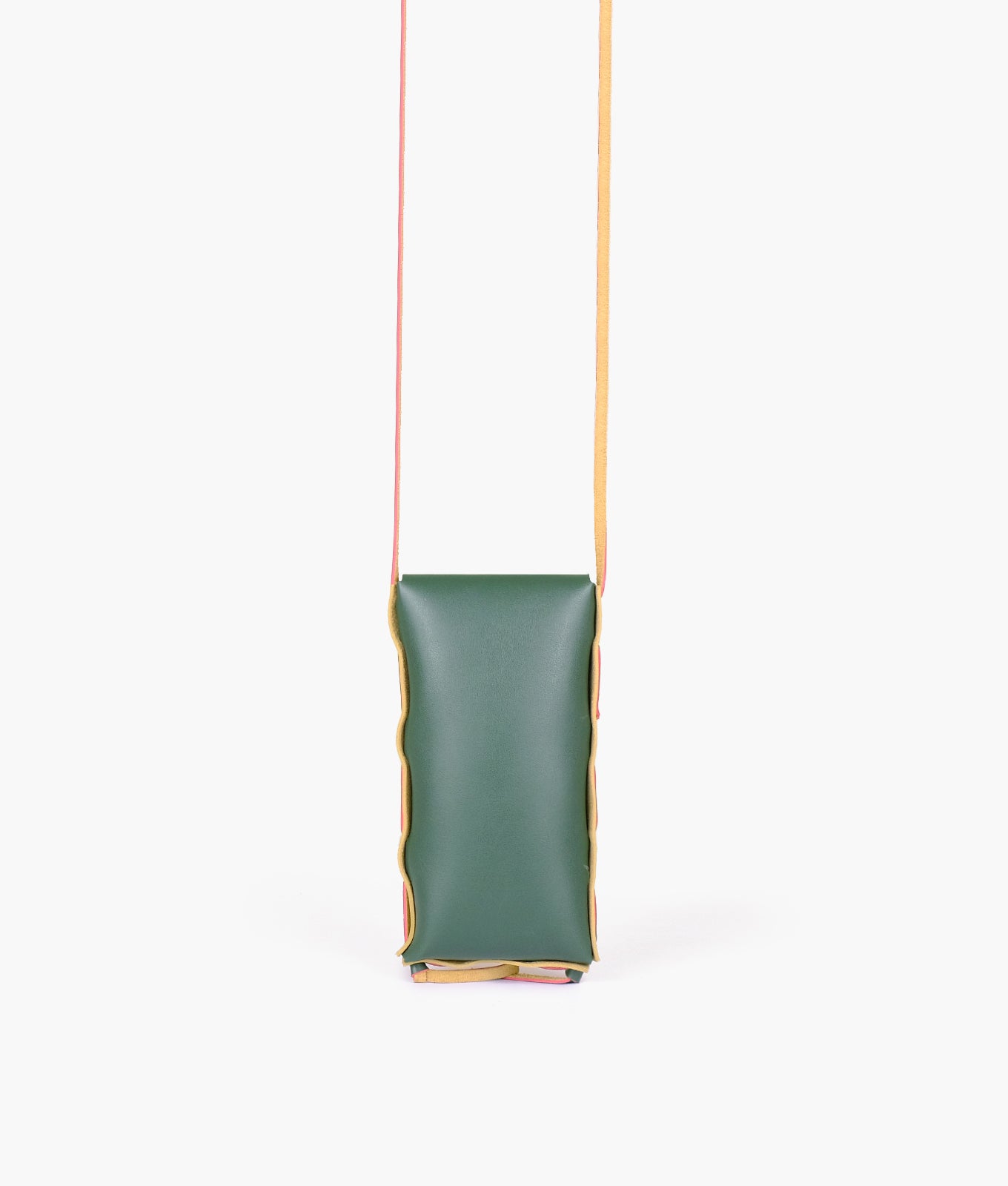 Off-white and army green mobile pouch