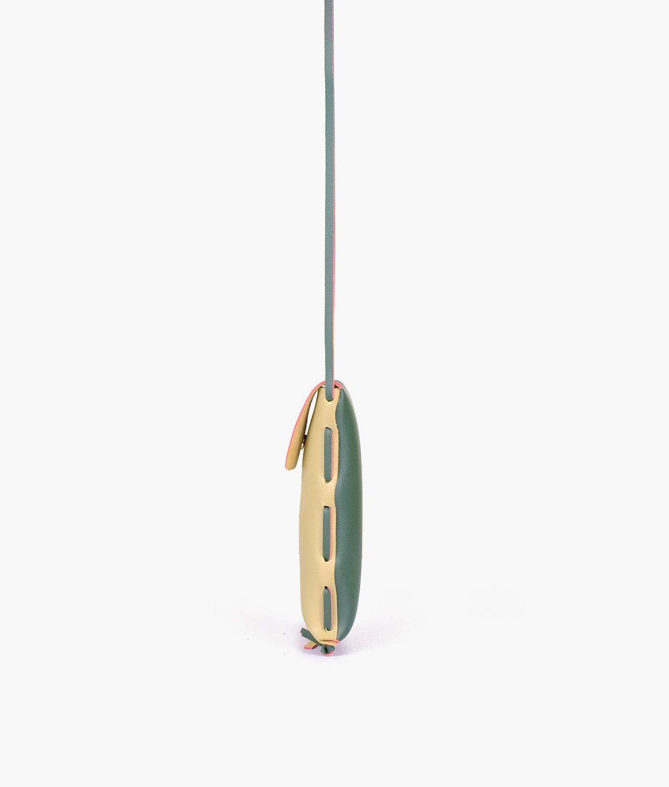 Off-white and army green mobile pouch