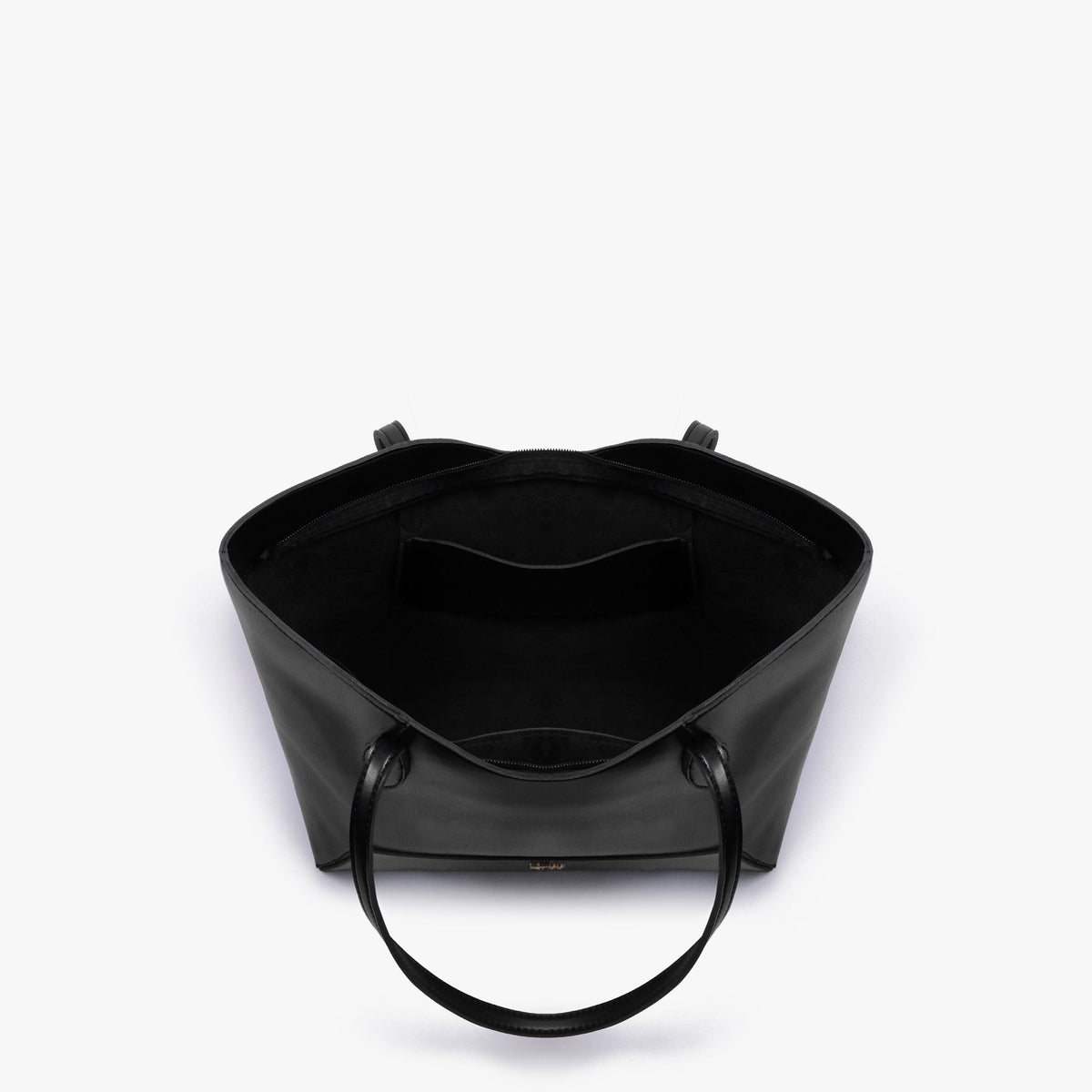 Interior view of Black Arc tote bag