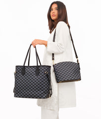 Black checkered neverfull two piece set