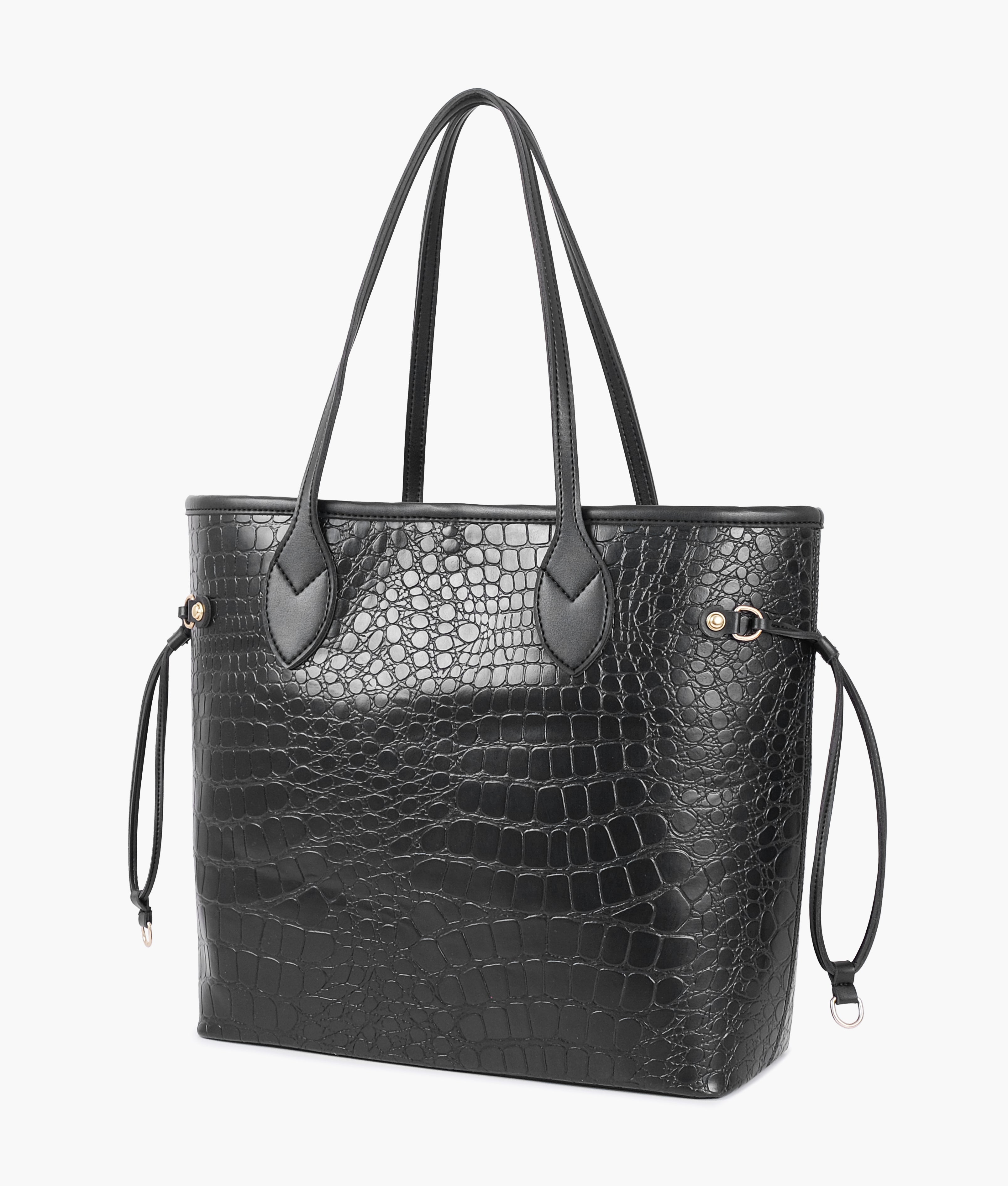 Black crocodile neverfull two piece set