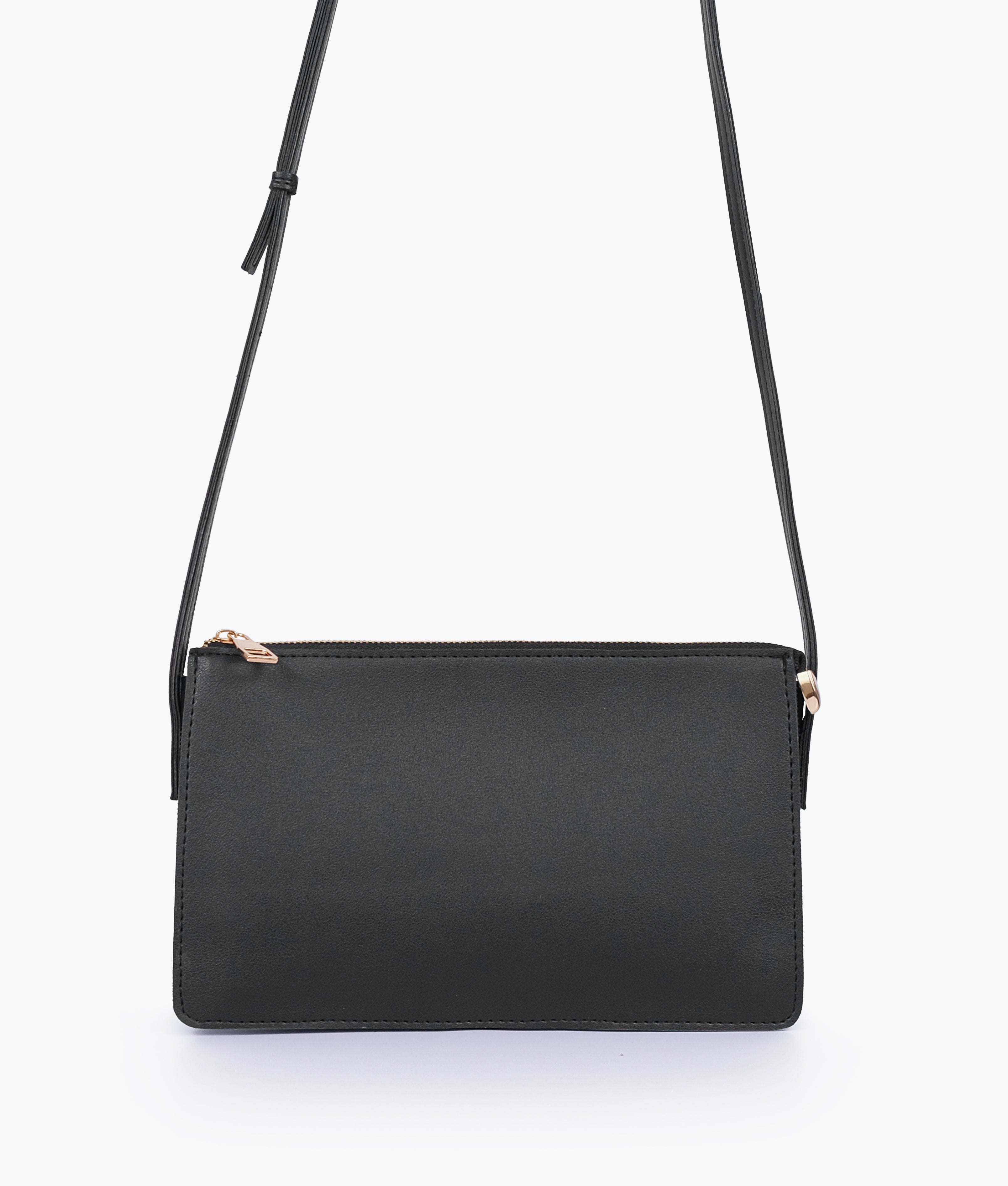 Black flat purse