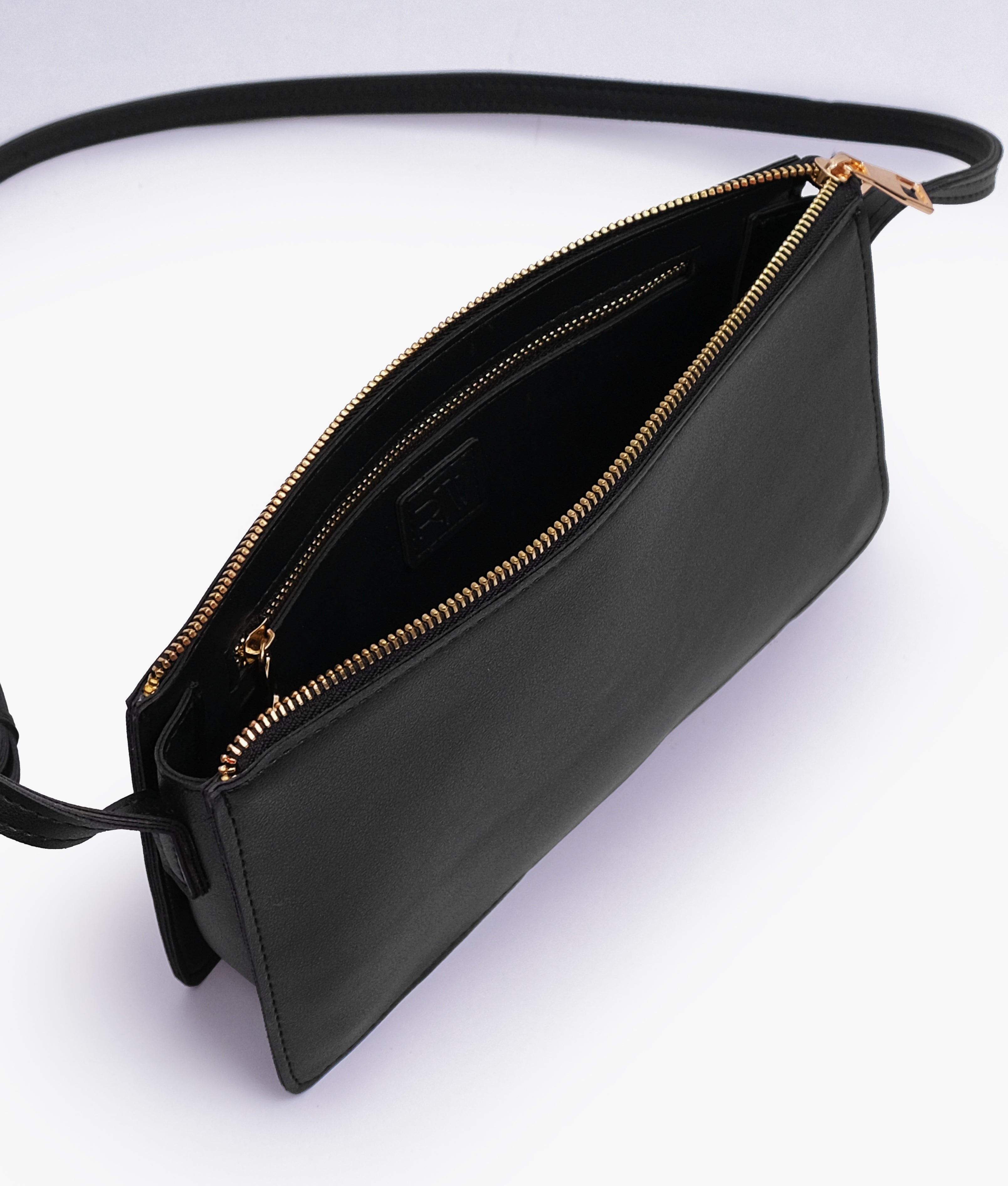 Black flat purse