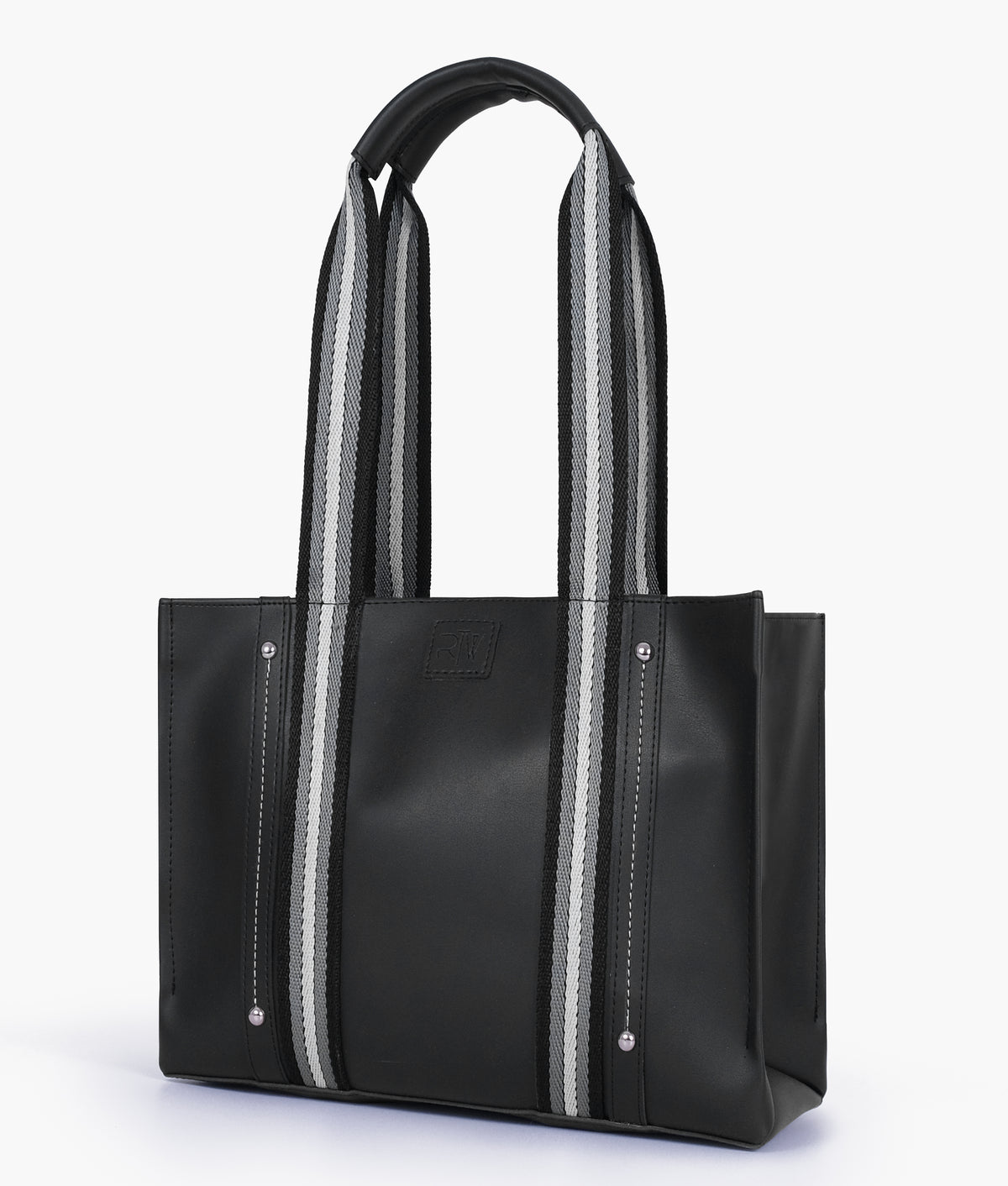 Black long strap tote bag