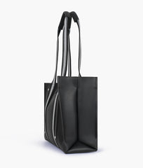 Black long strap tote bag