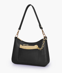 Black hobo evening bag