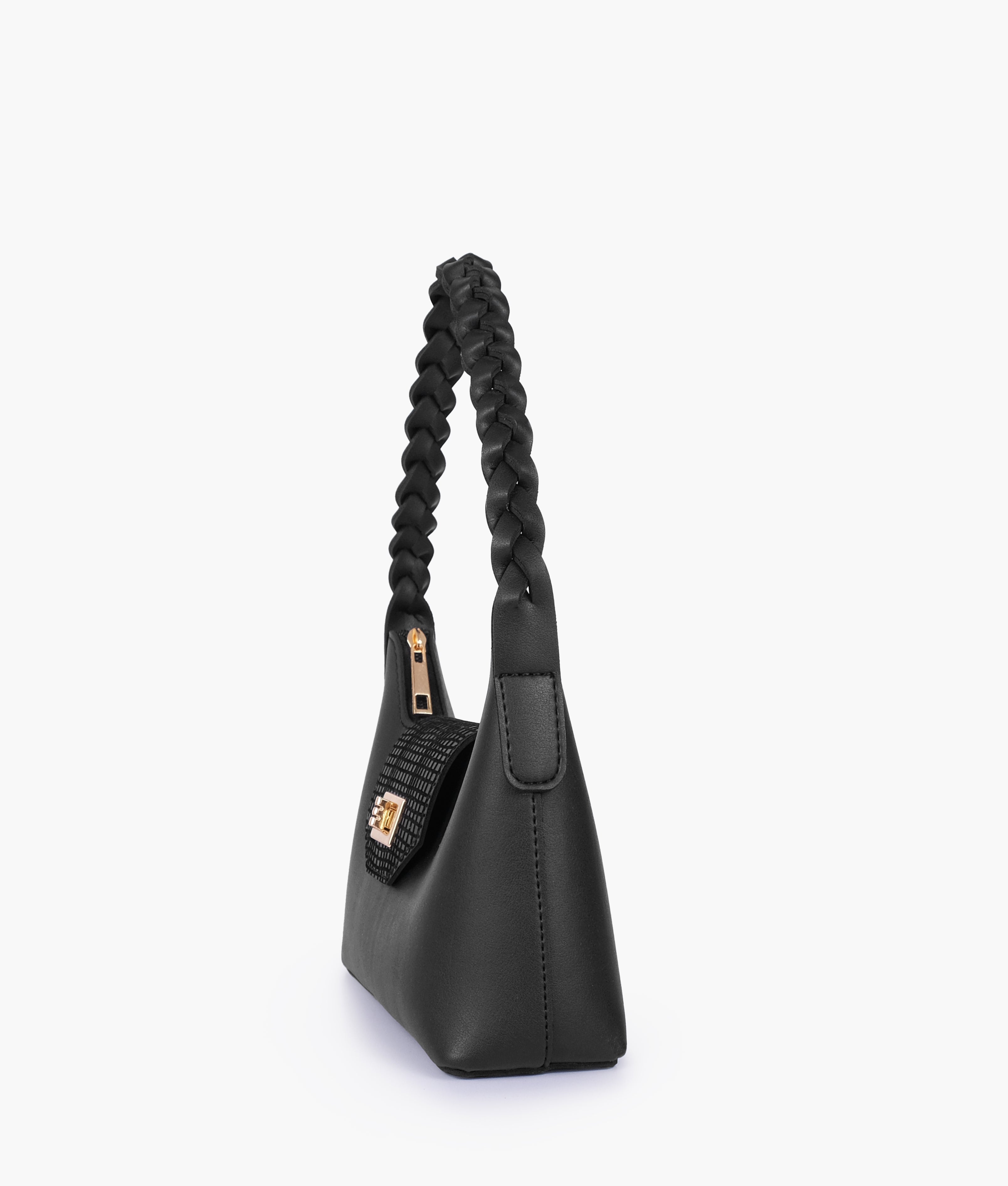 Black purse with strap sale