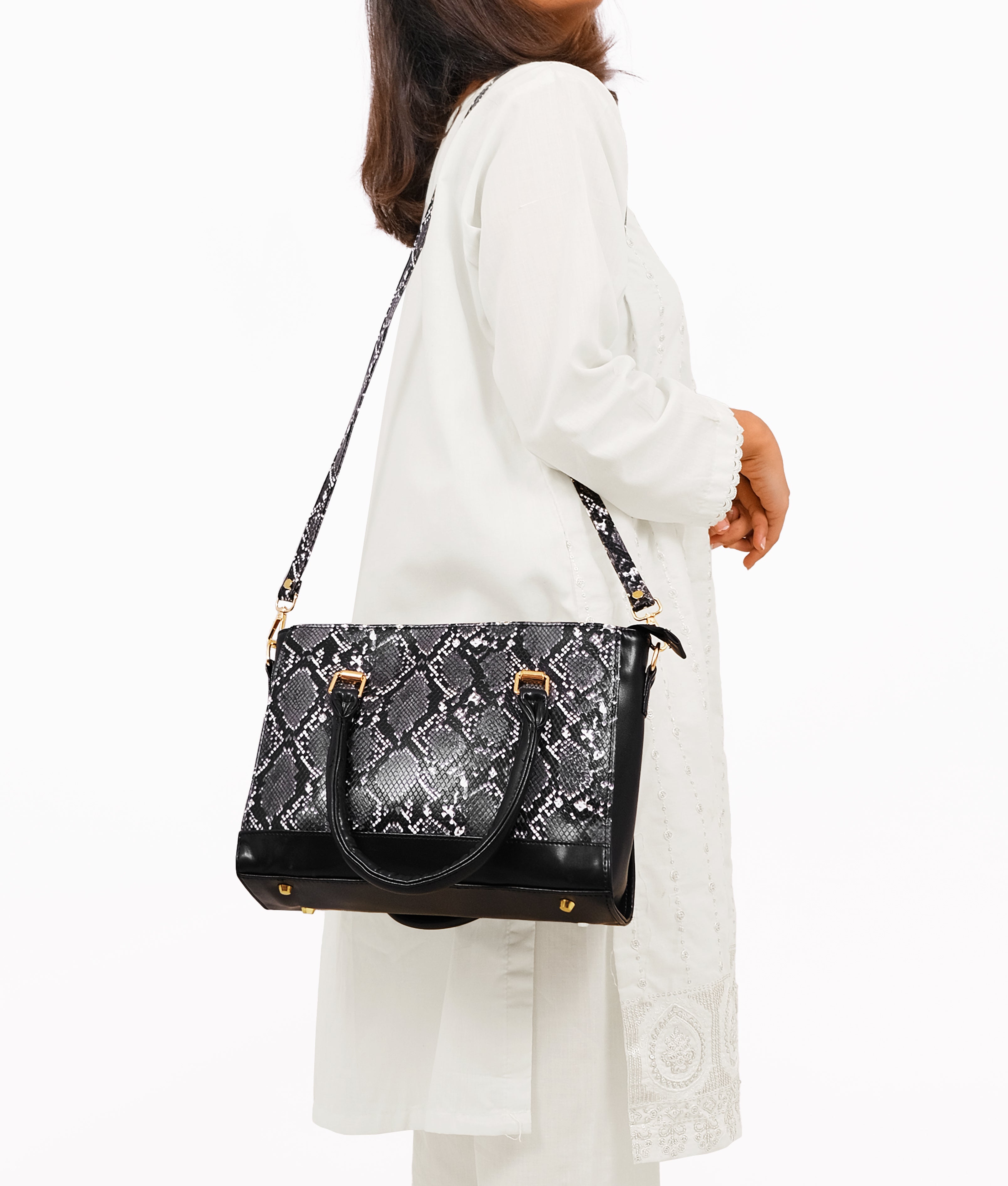 Black snake handbag