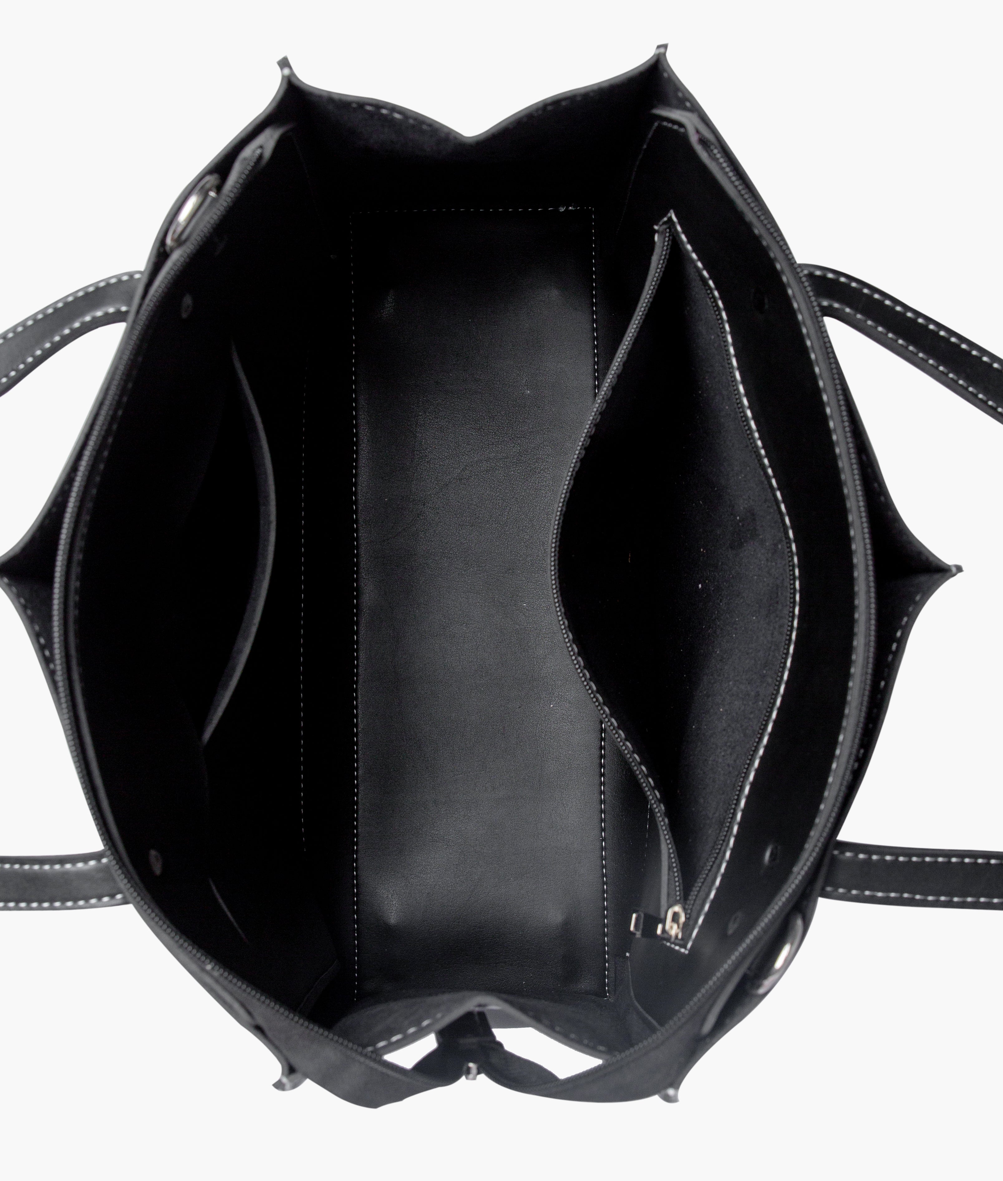 Black work tote bag