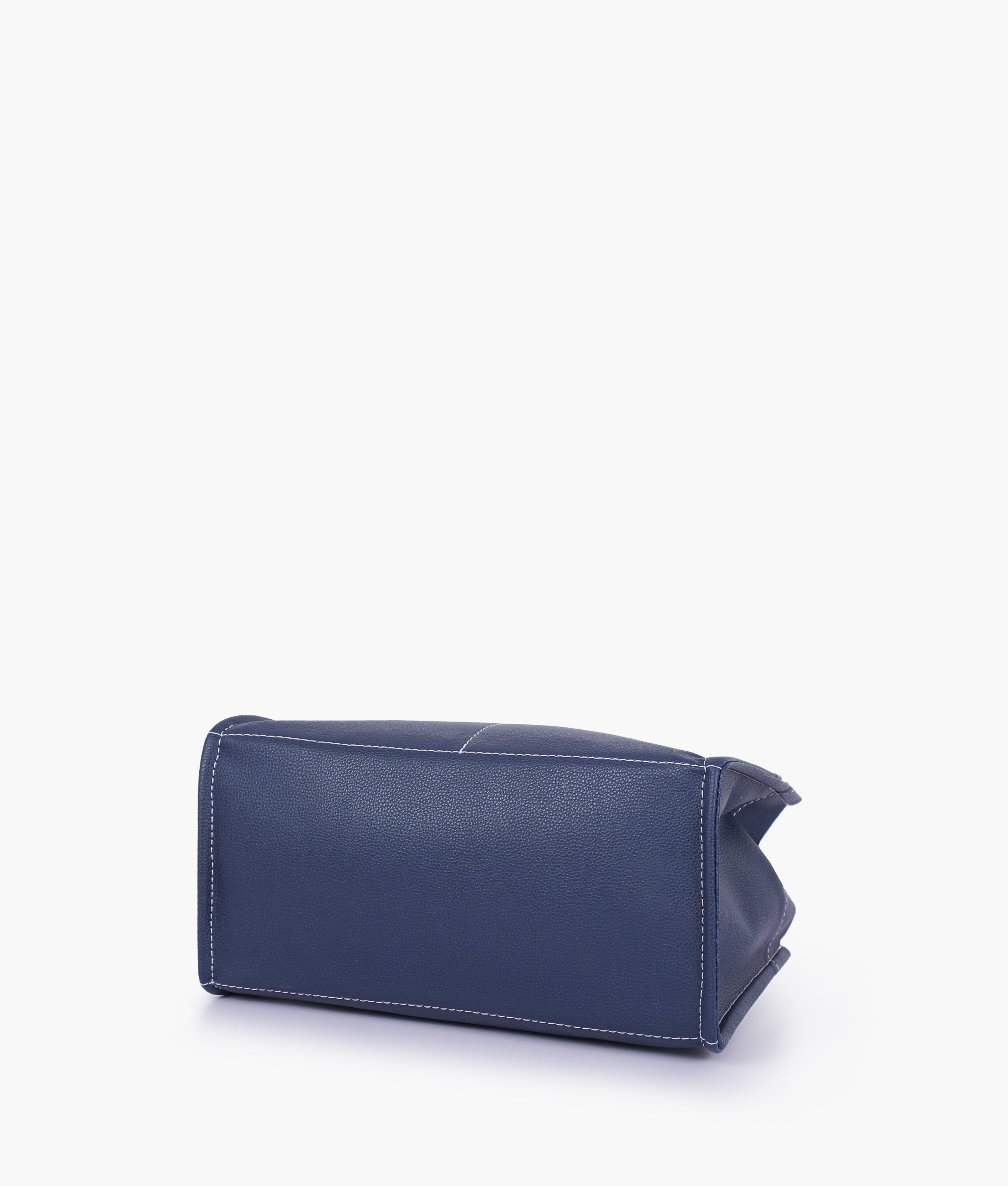 Blue dual-pocket mini tote bag