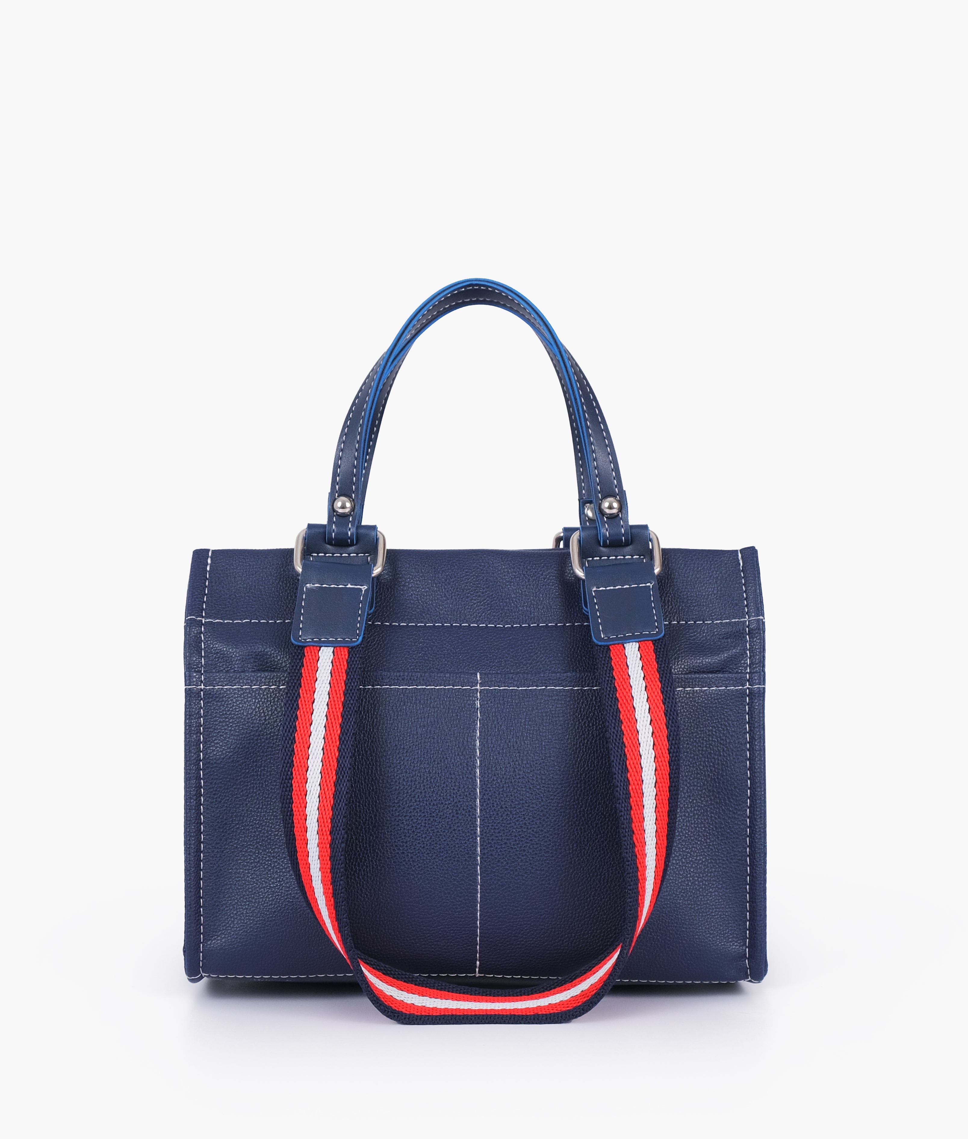 Blue dual-pocket mini tote bag – RTW Creation