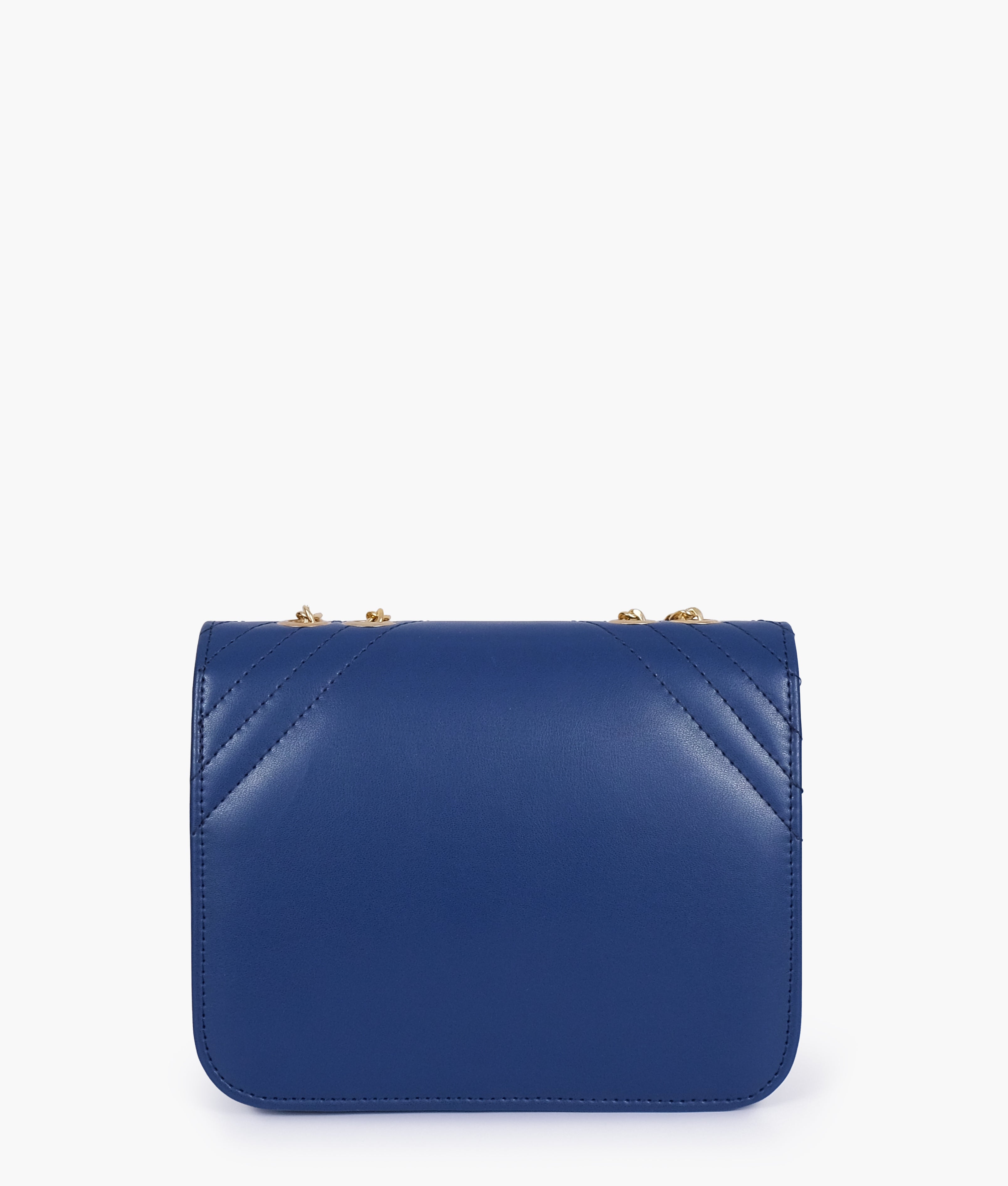 Blue houndstooth chain cross-body bag