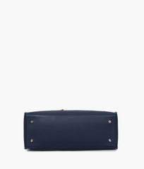 Blue satchel tote bag