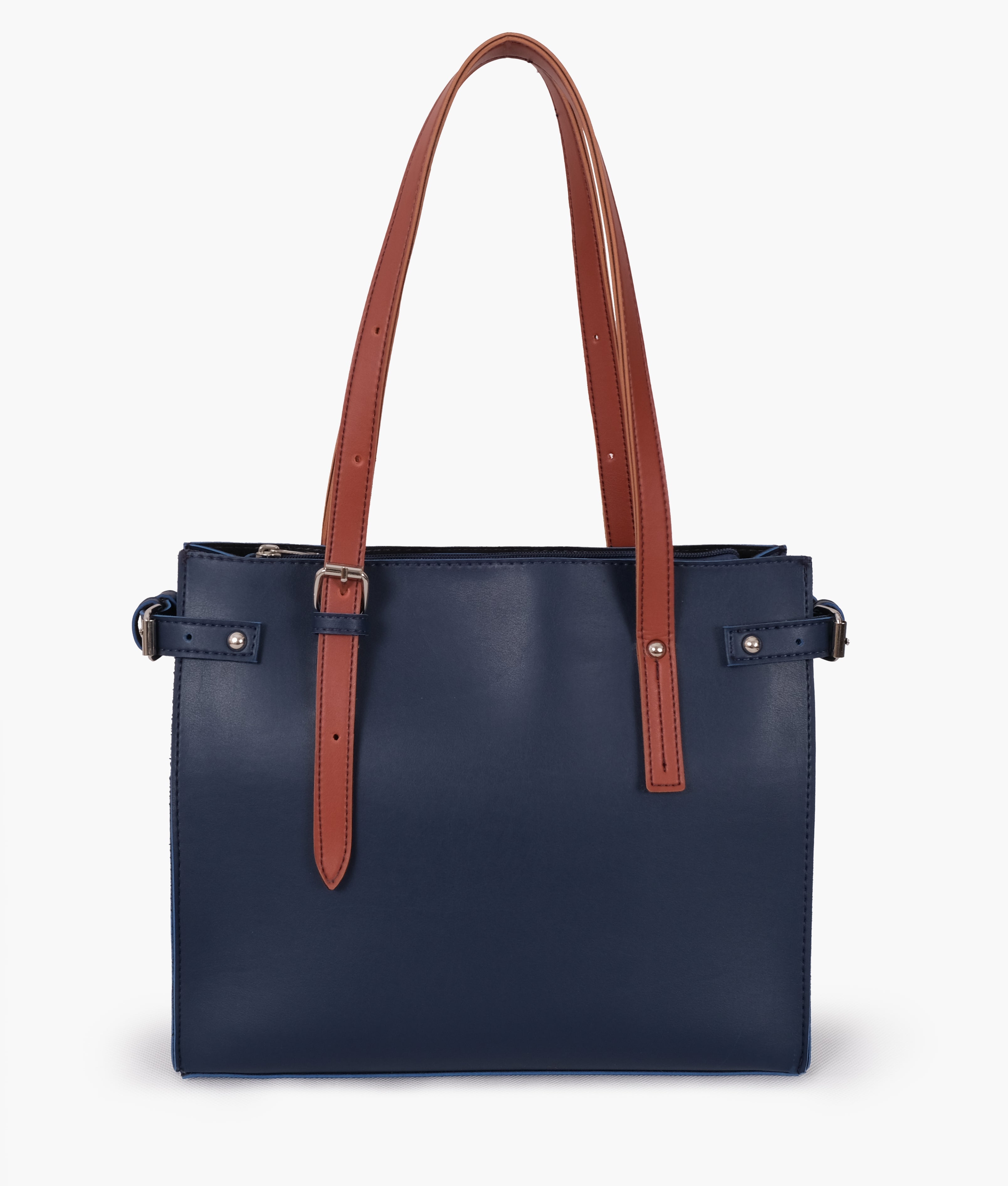 Blue satchel tote bag
