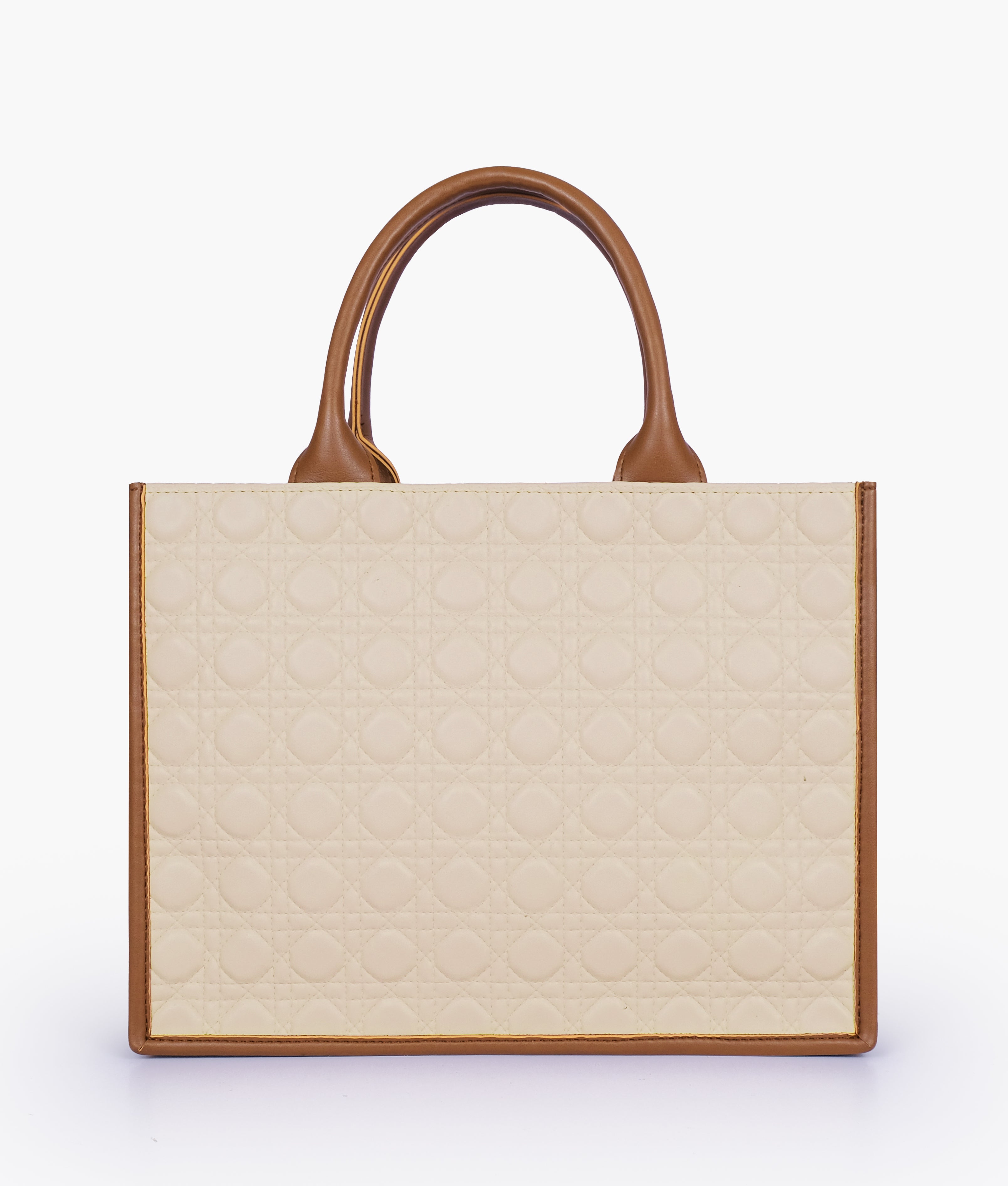 Brown box tote bag