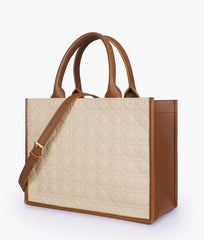 Brown box tote bag