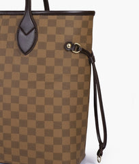 Brown checkered neverfull tote bag