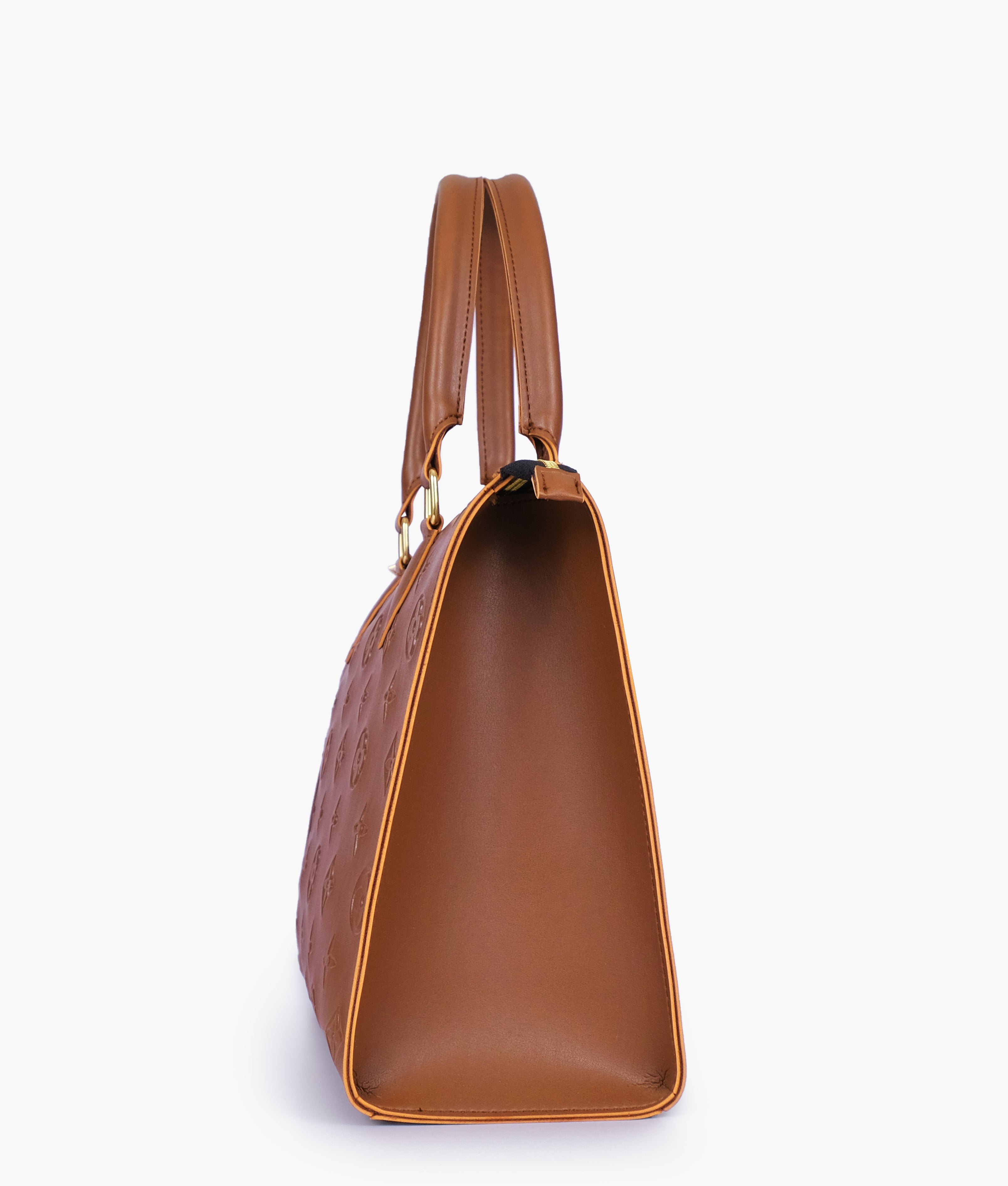 Brown on-the-go handbag