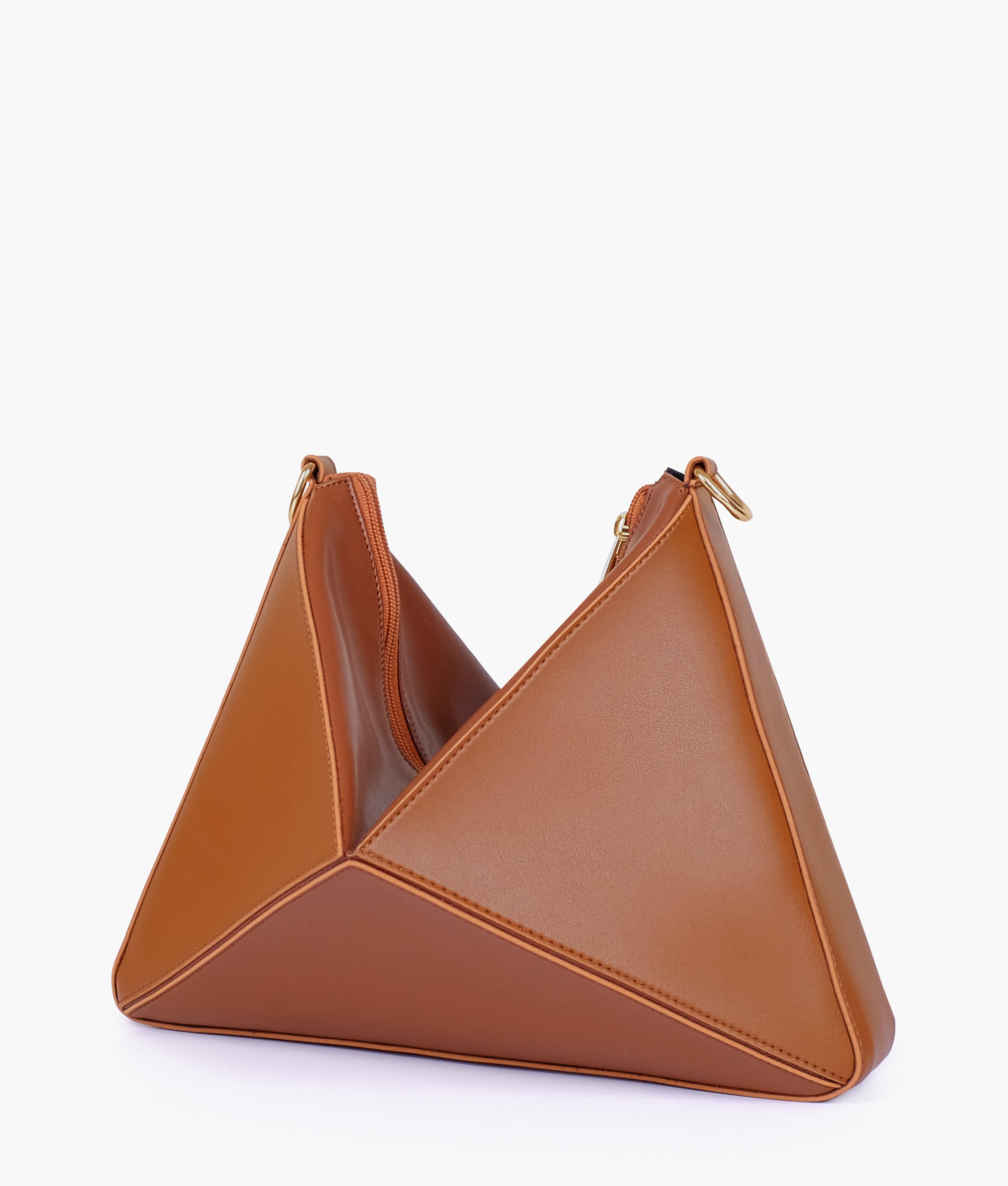 Brown triangle flex bag