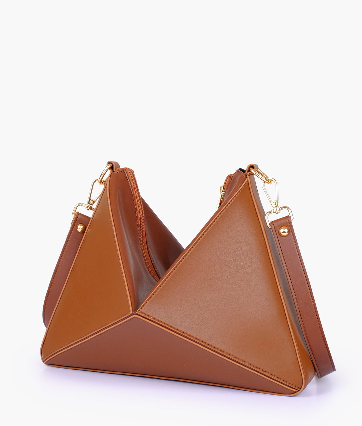 Brown triangle flex bag