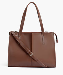 Brown work tote bag
