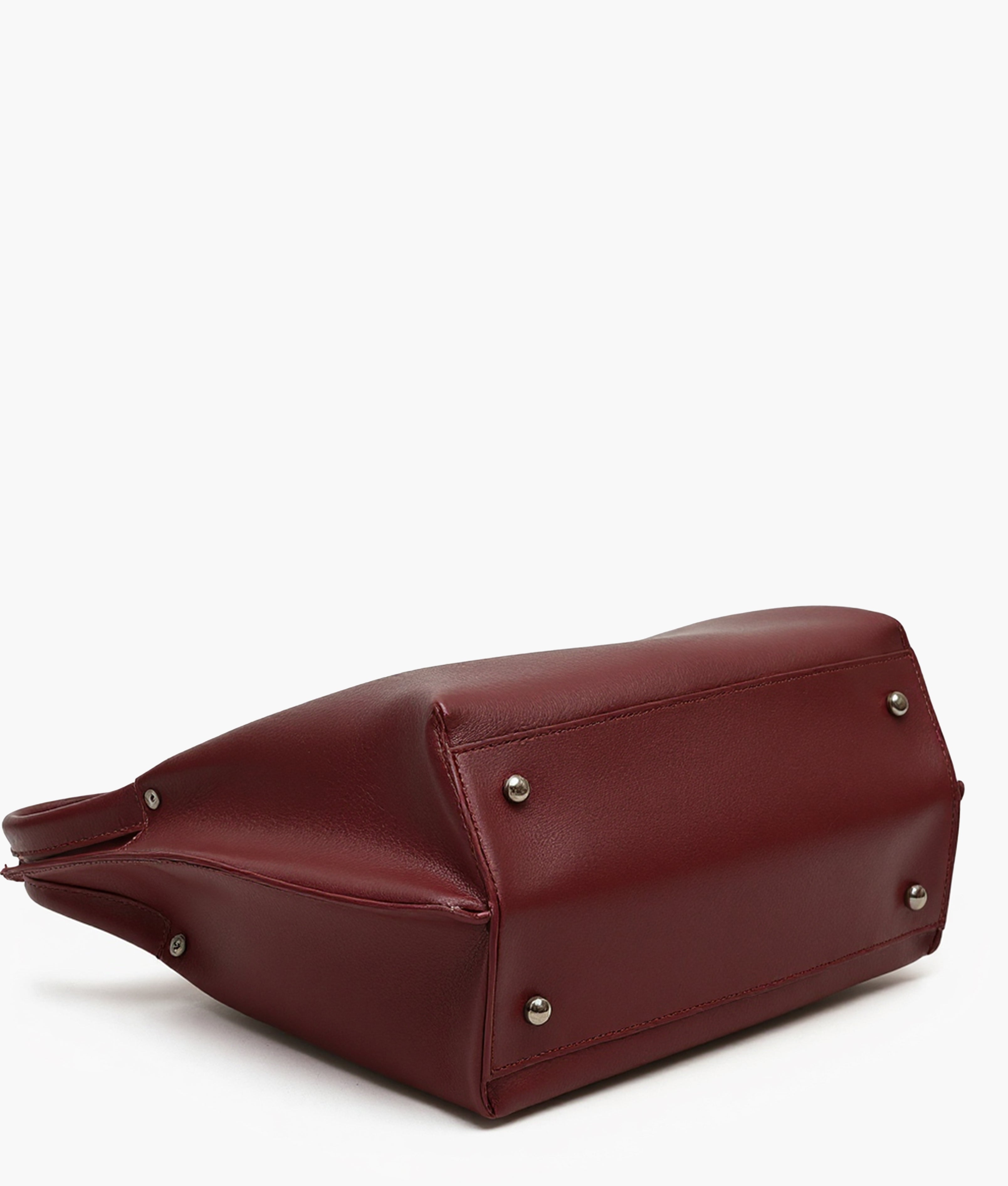 Burgundy tote bag