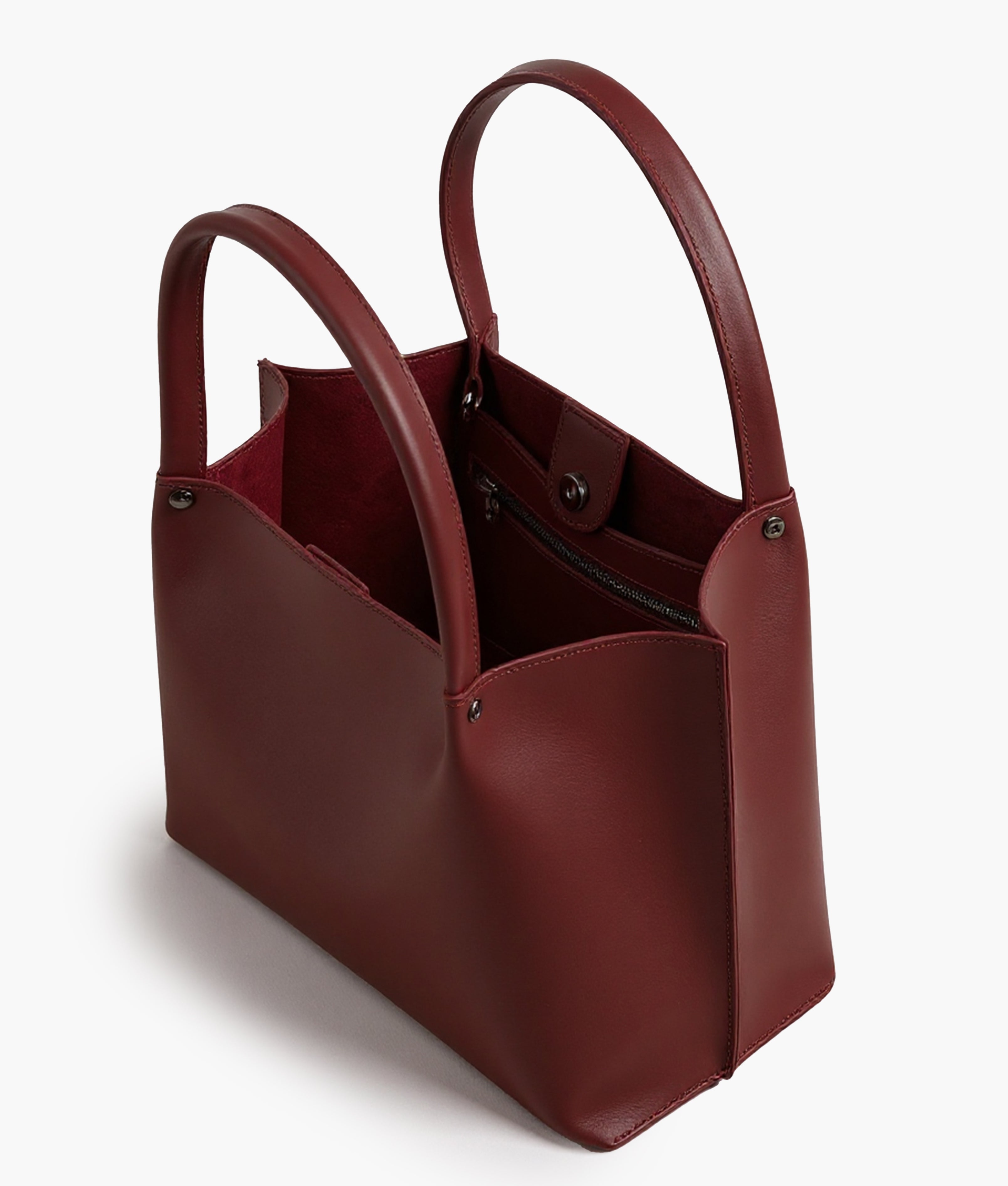 Burgundy tote bag