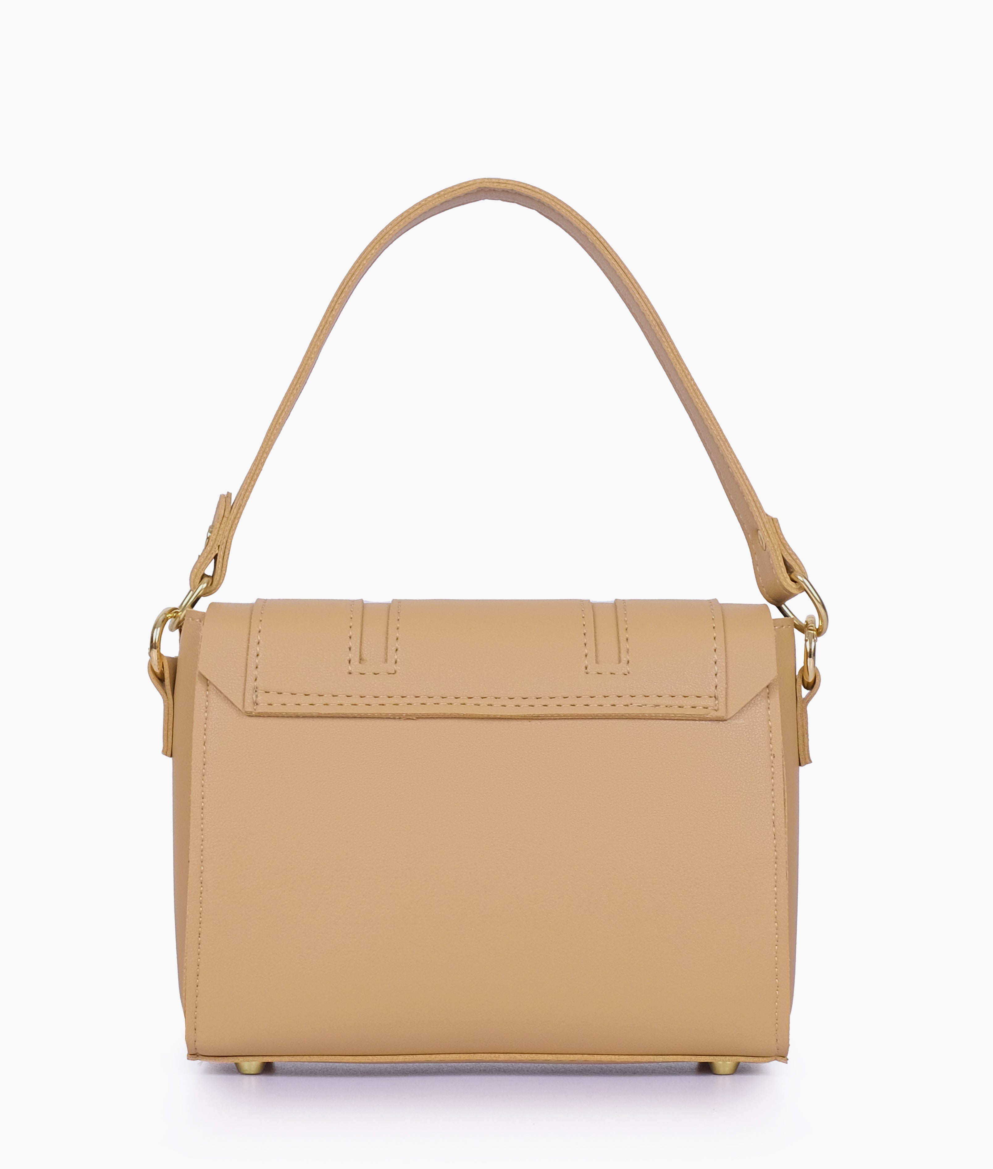 Coffee compact top-handle cross-body bag