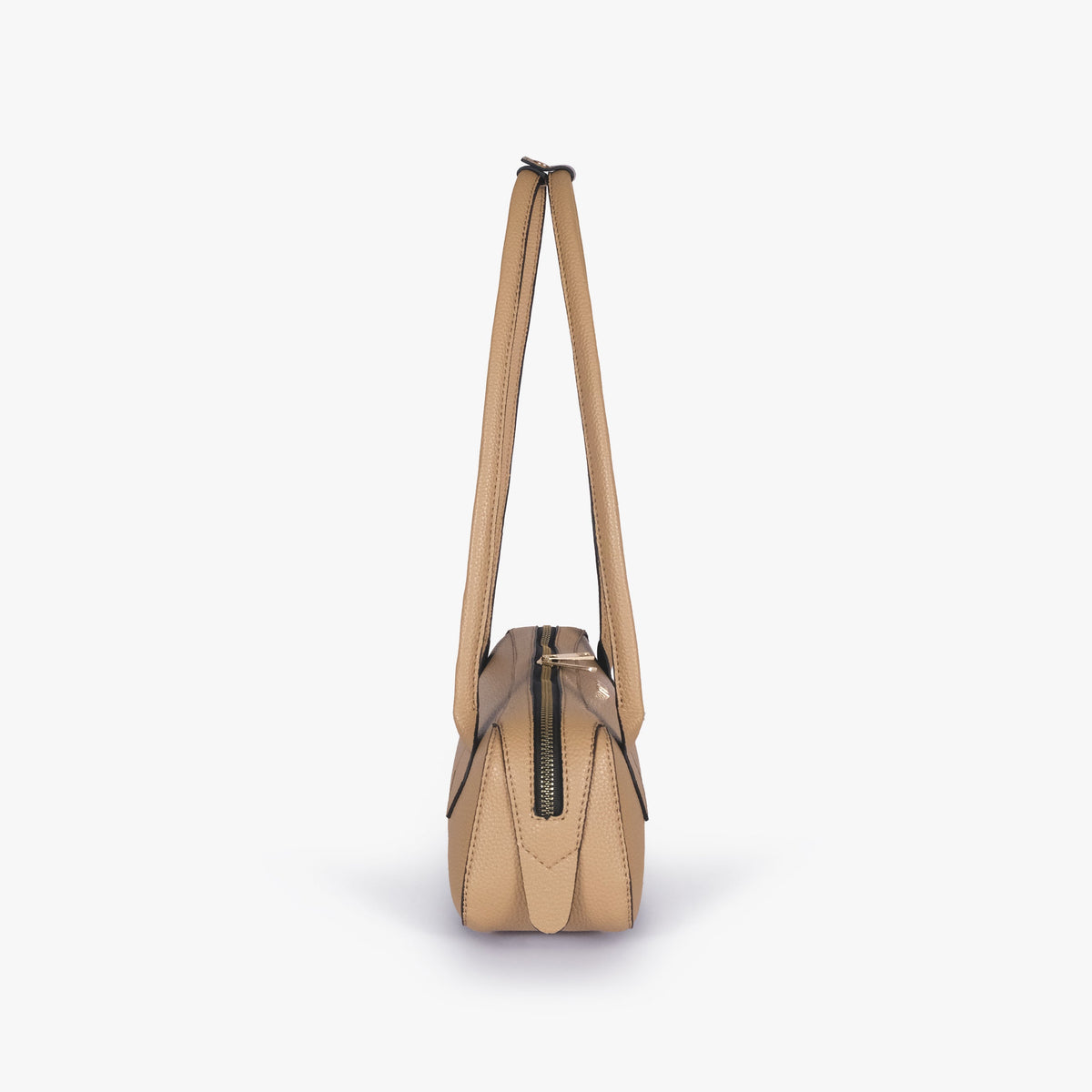 Side profile of coffee east-west baguette bag