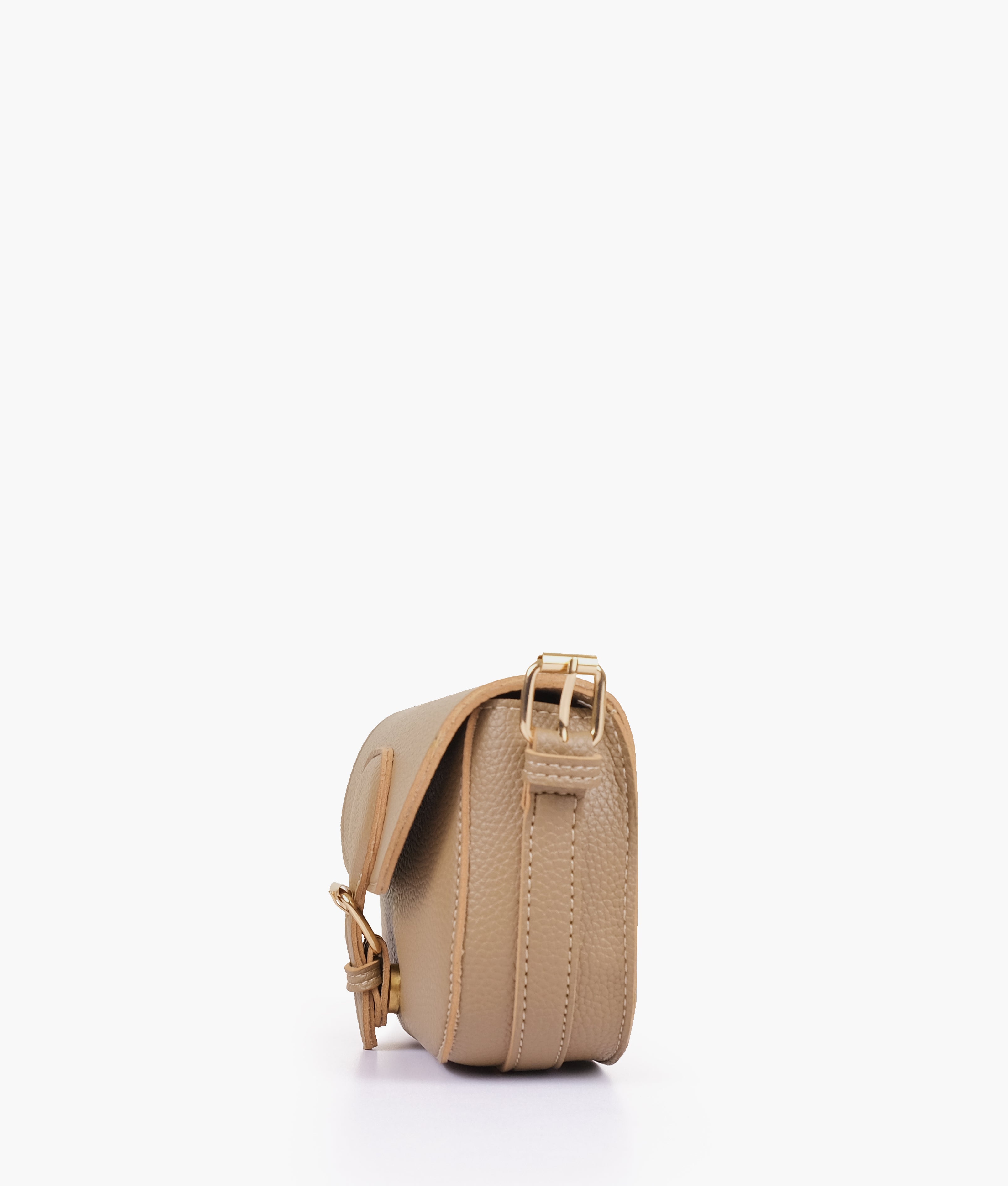 Coffee east-west shoulder bag