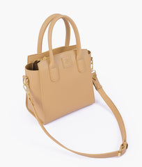 Coffee top-handle mini handbag