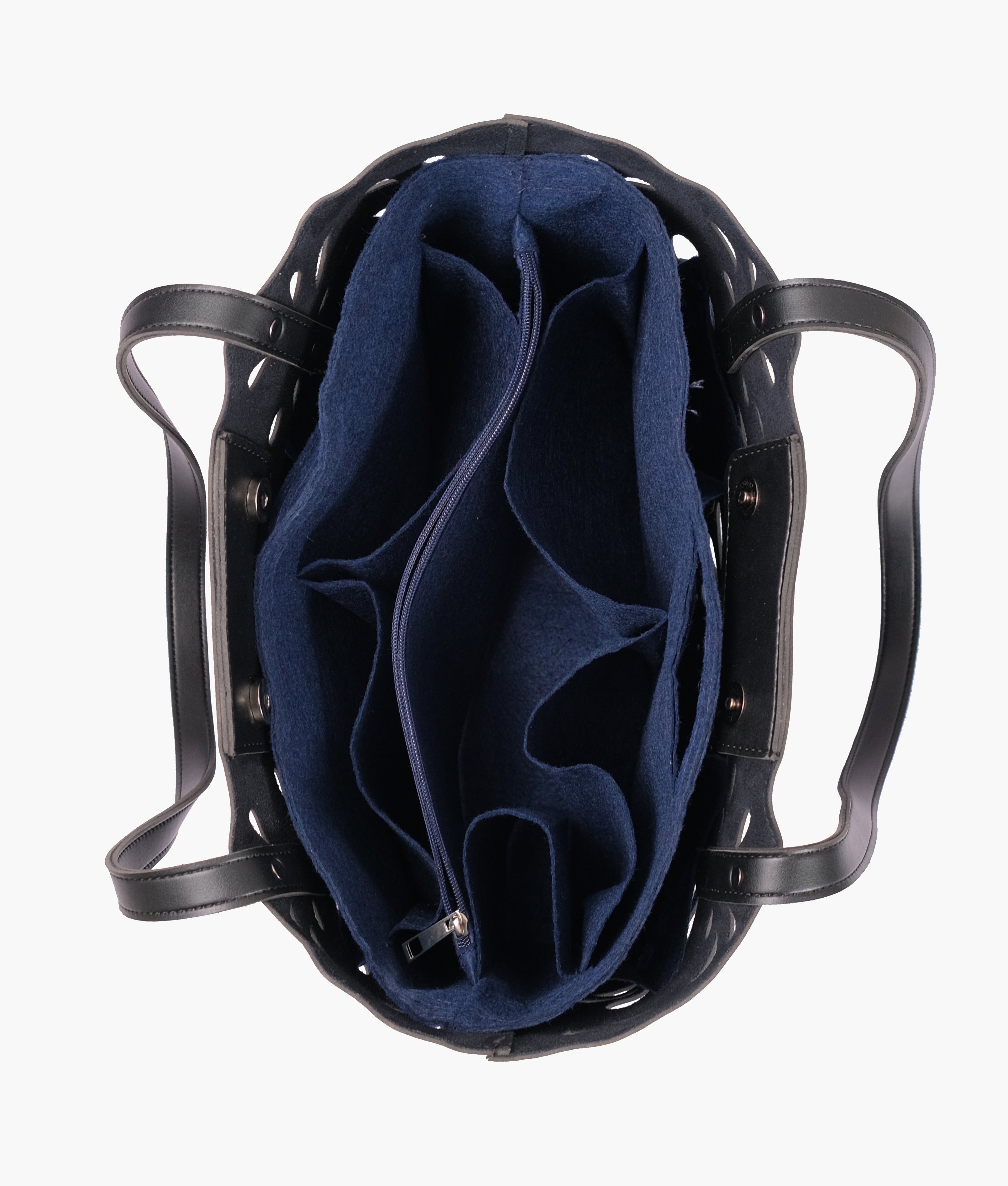 Blue felt organizer