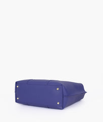 Dark blue luxe everyday tote