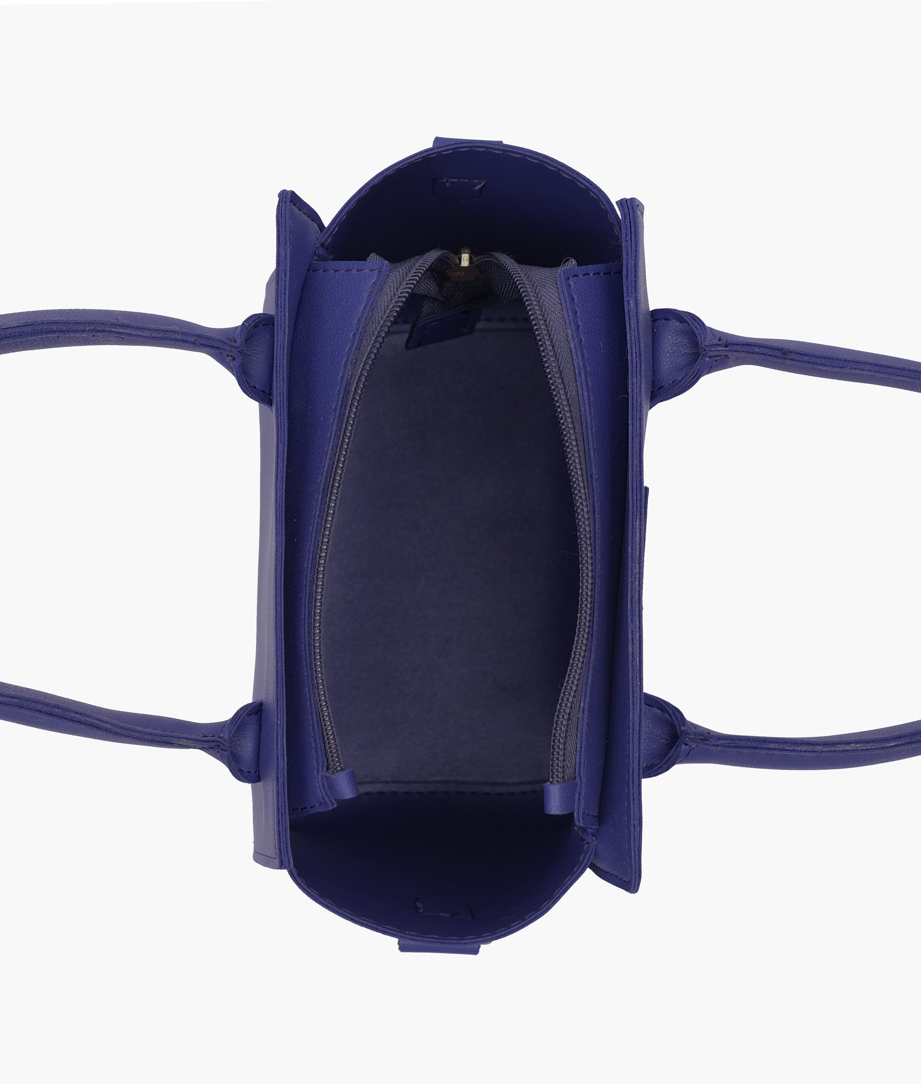 Dark blue top-handle mini handbag