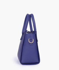 Dark blue top-handle mini handbag