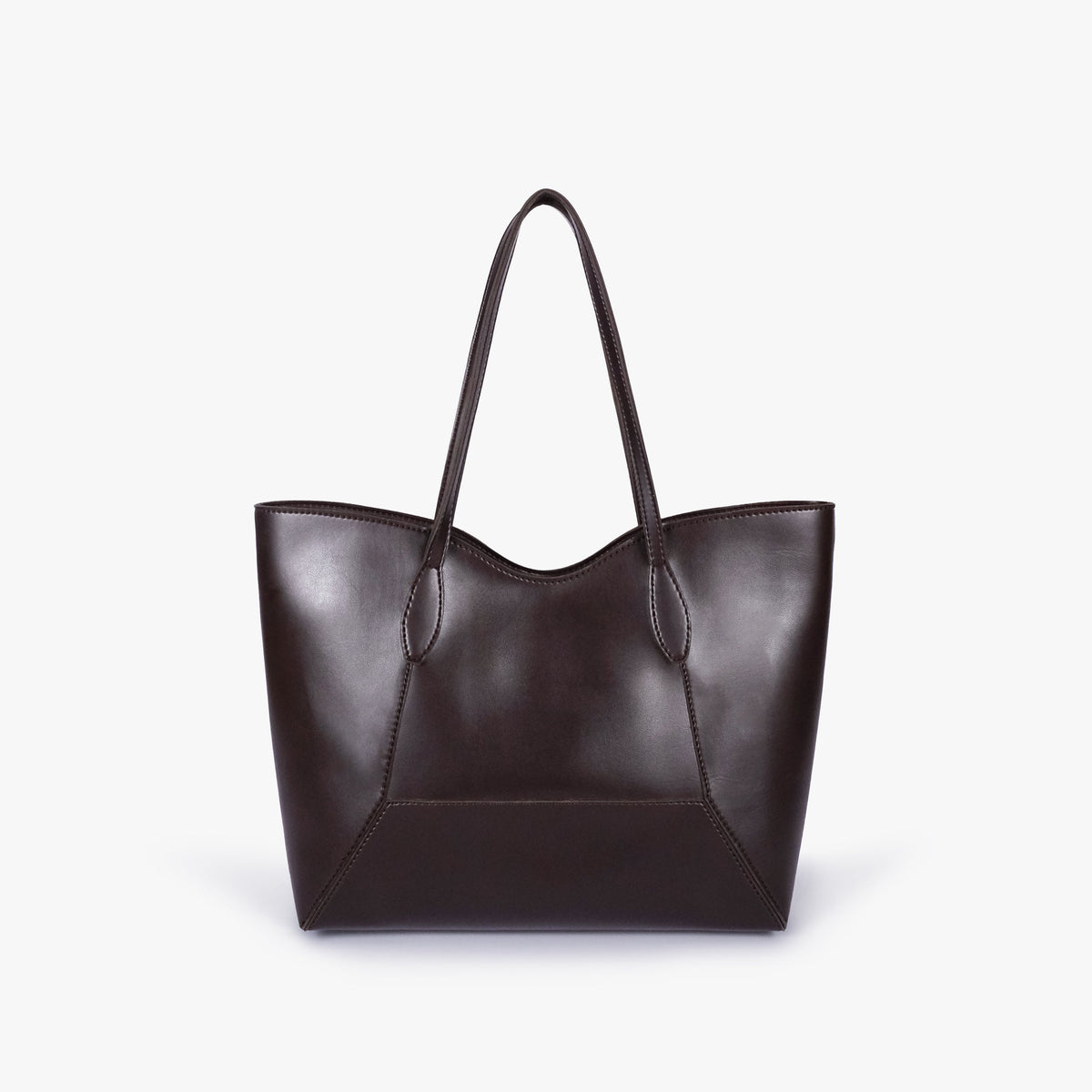 Back view of Dark brown Arc tote bag