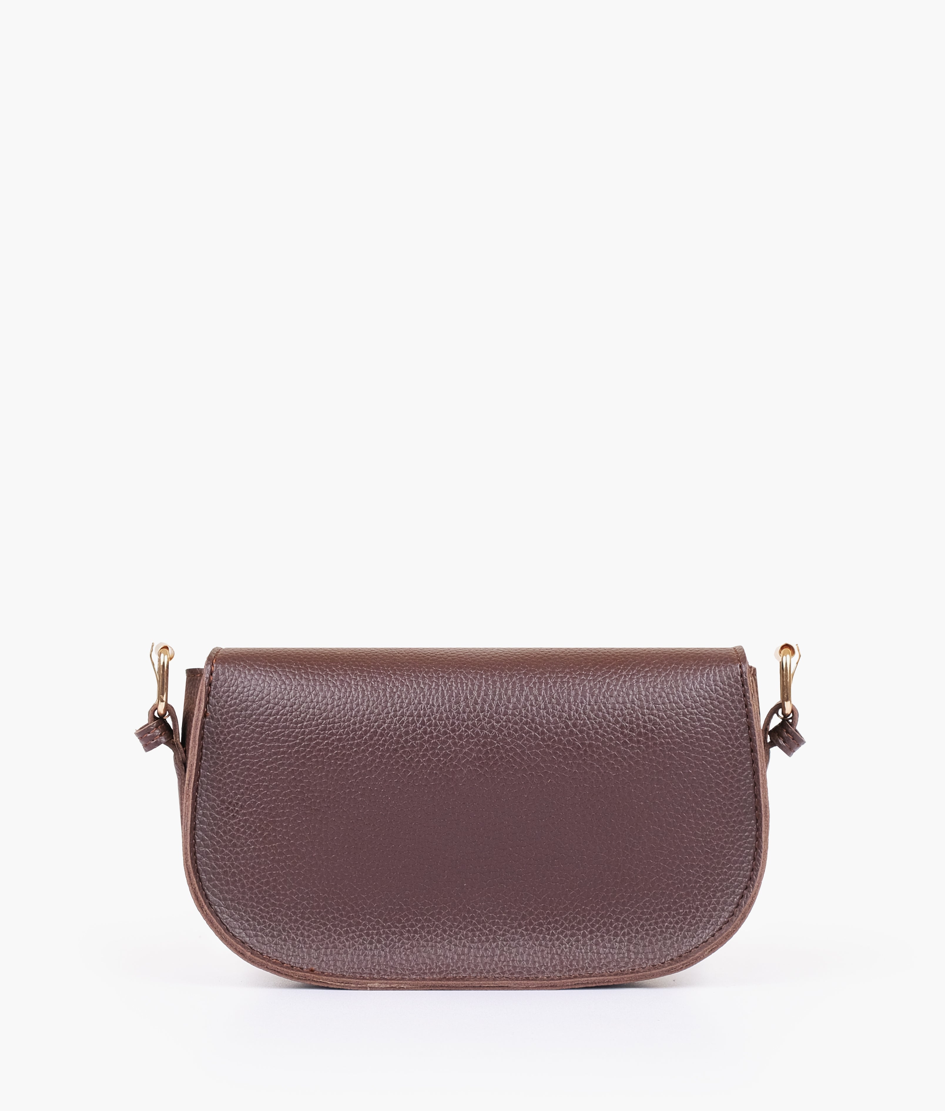 Dark brown east-west shoulder bag