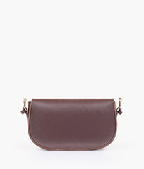 Dark brown east-west shoulder bag