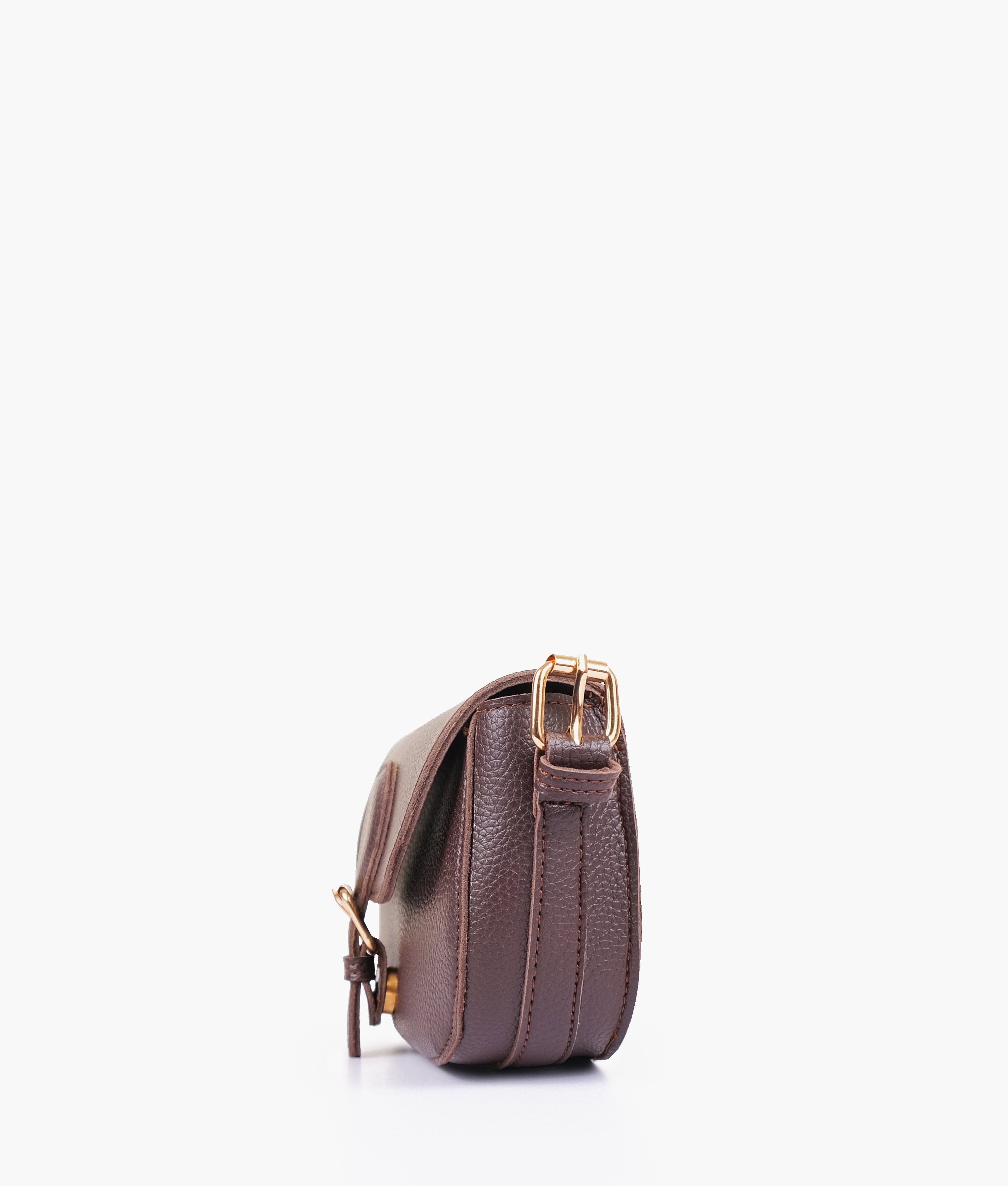 Dark brown east-west shoulder bag