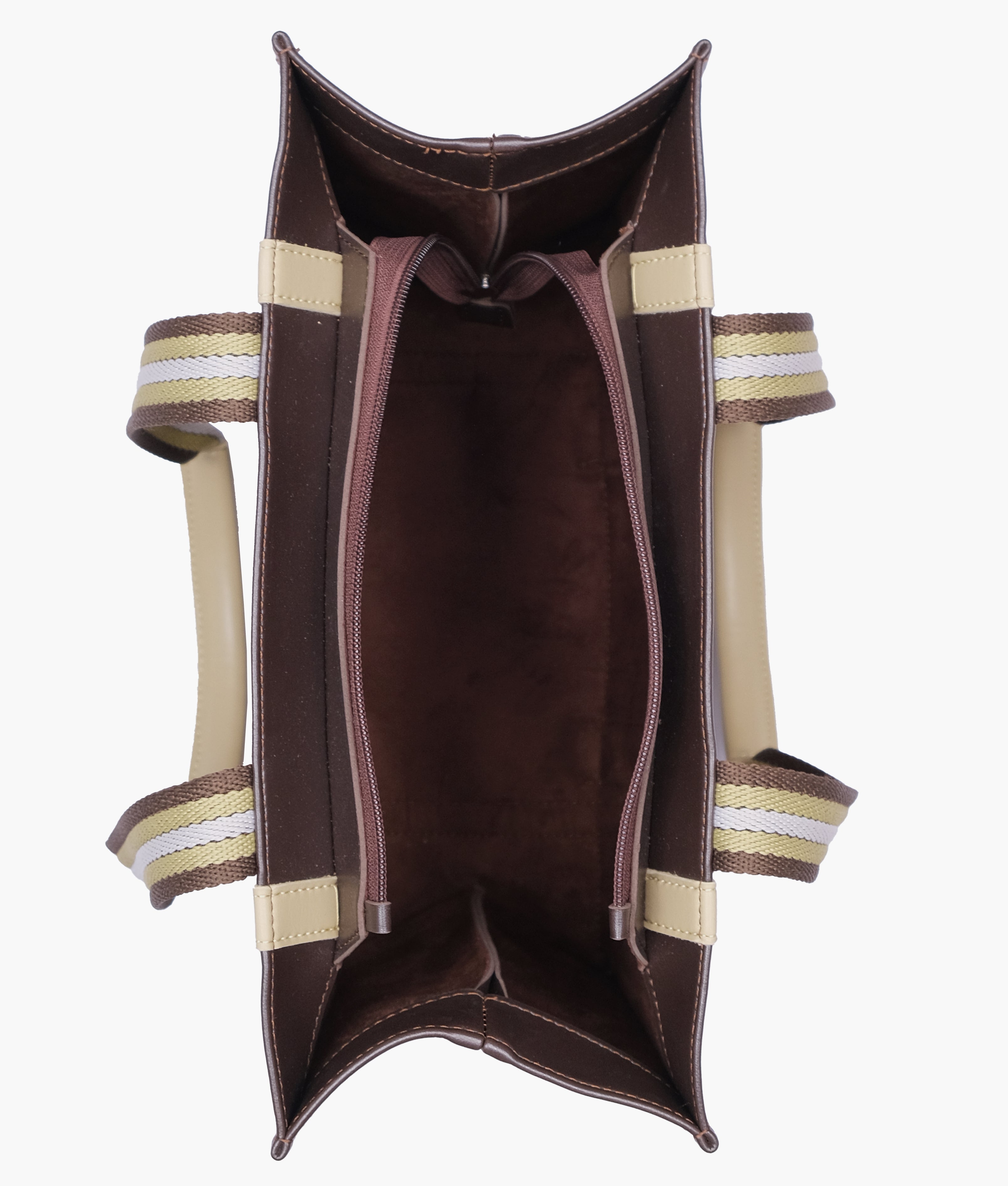 Dark brown long strap tote bag