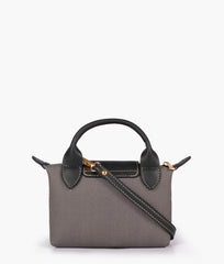 Black denim mini cross-body bag