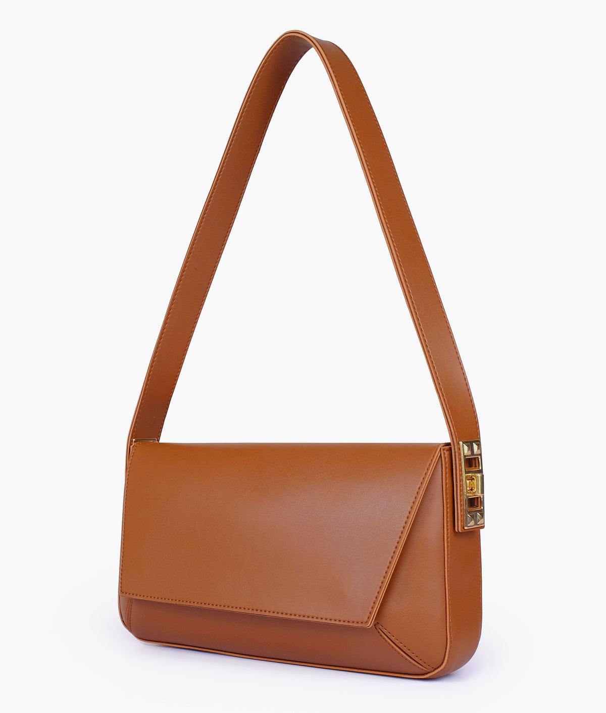 Brown mini flap bag