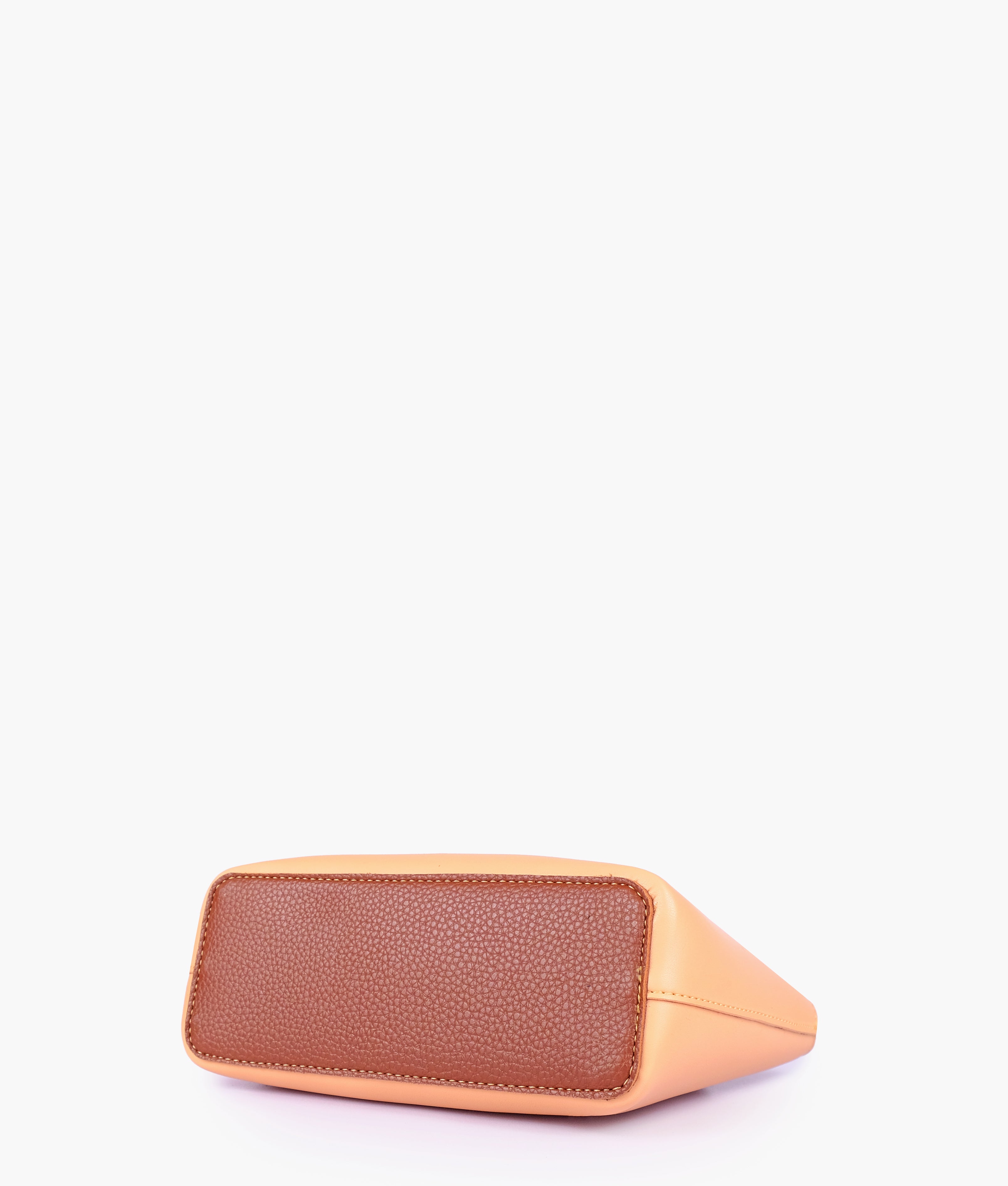 Peach mini top-handle tote bag