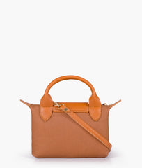 Orange denim mini cross-body bag