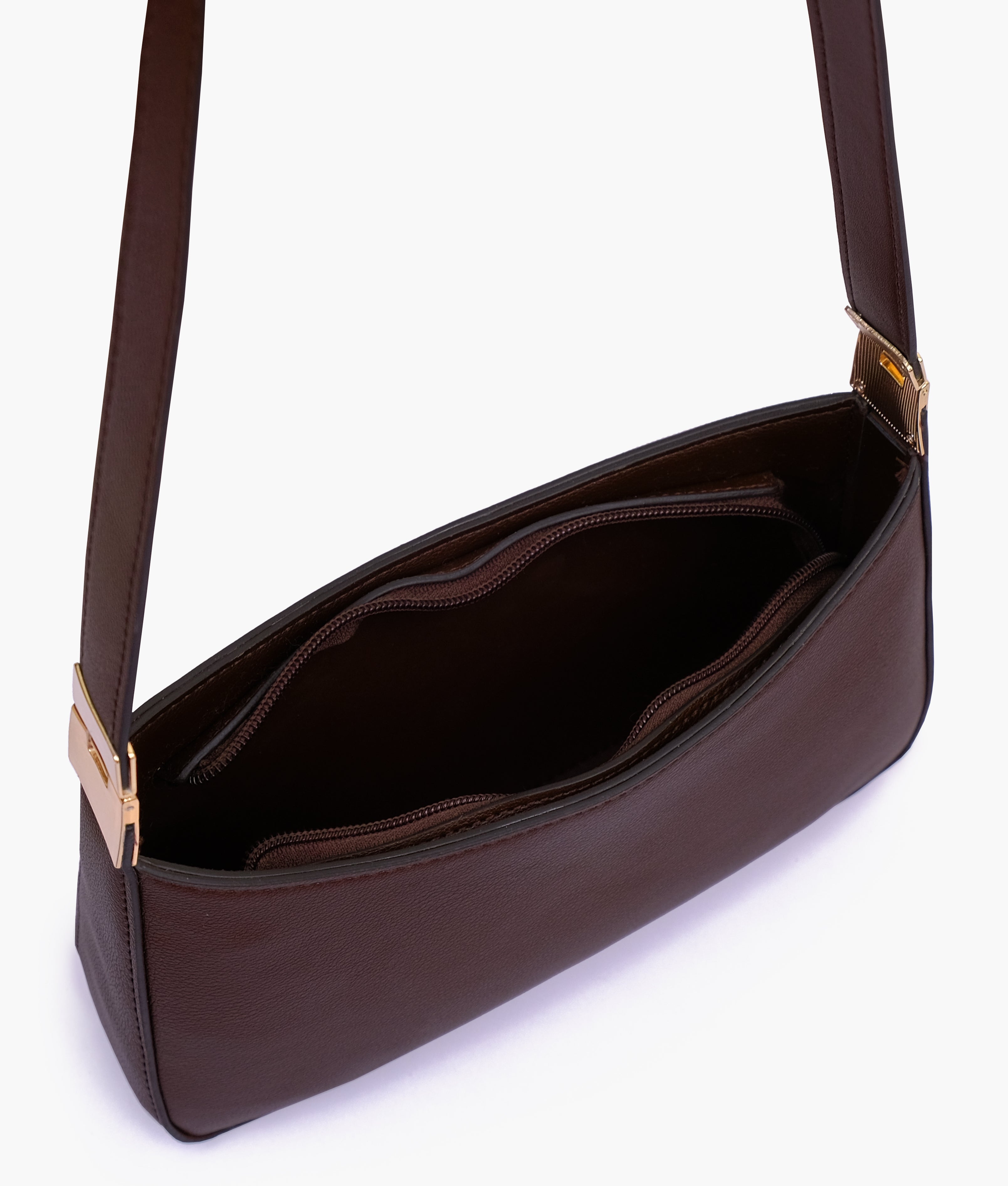 Dark brown small shoulder bag